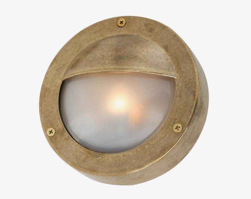 Begawan Round Brass Outdoor Wall Light 14cm IP64 - Image 2