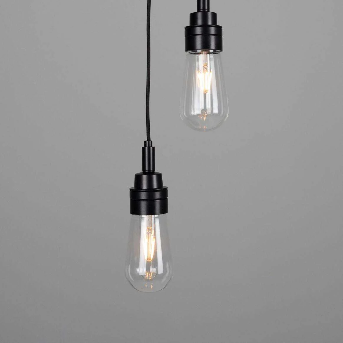 Bo Bathroom 5 Drop Cluster Pendant Light in Matt Black