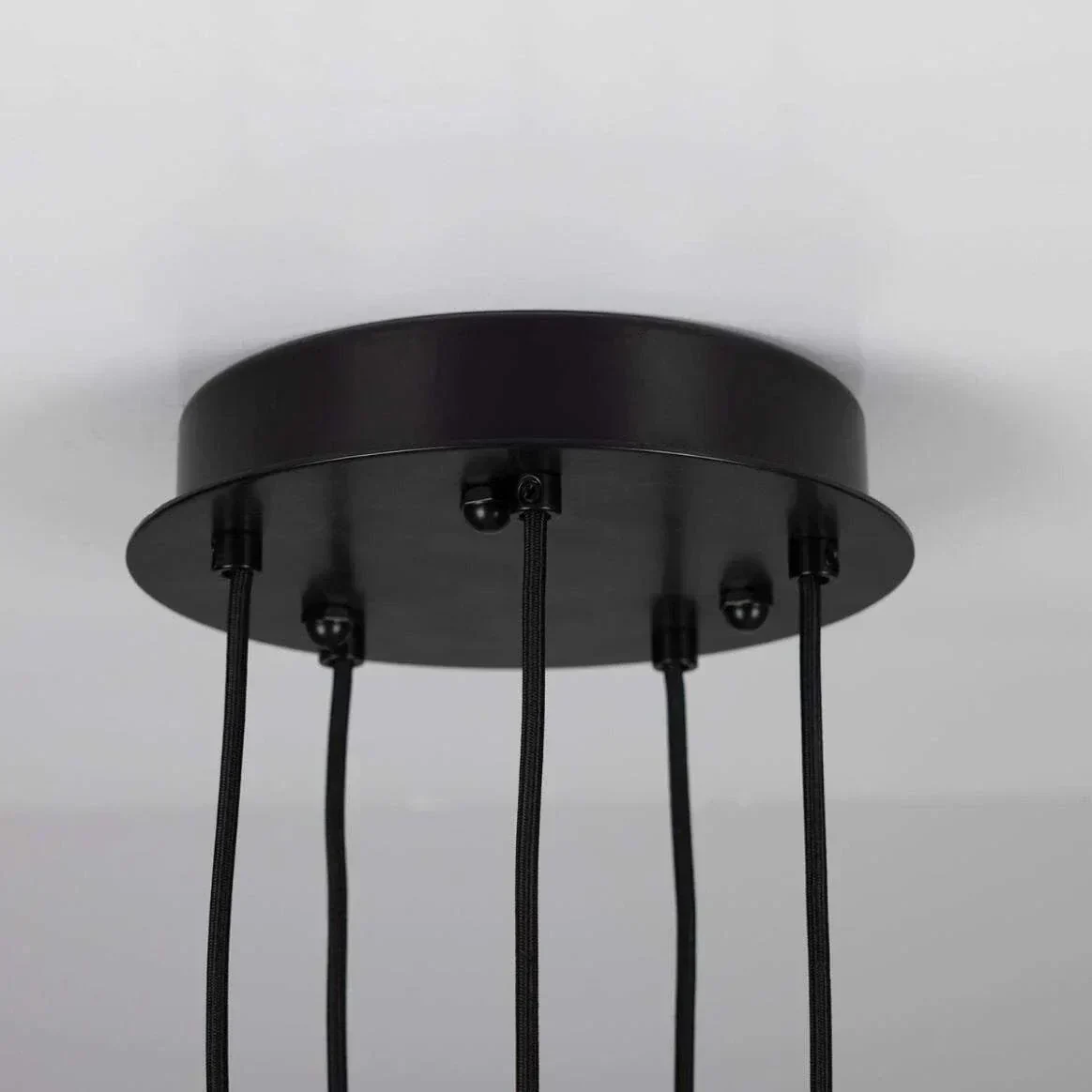 Bo Bathroom 5 Drop Cluster Pendant Light in Matt Black - Image 5