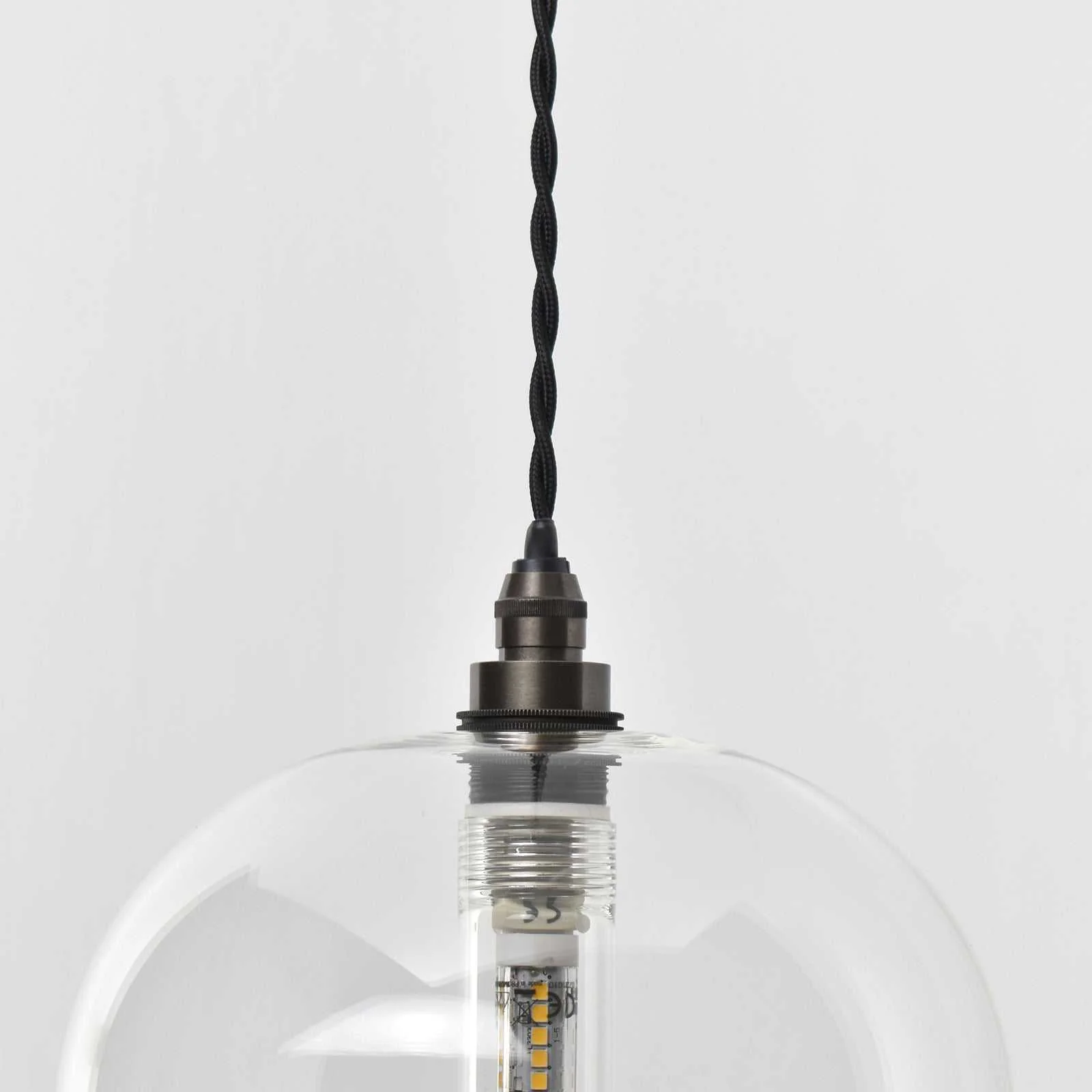 Bodium Large Clear Glass Shade Bathroom Pendant Light - Image 3