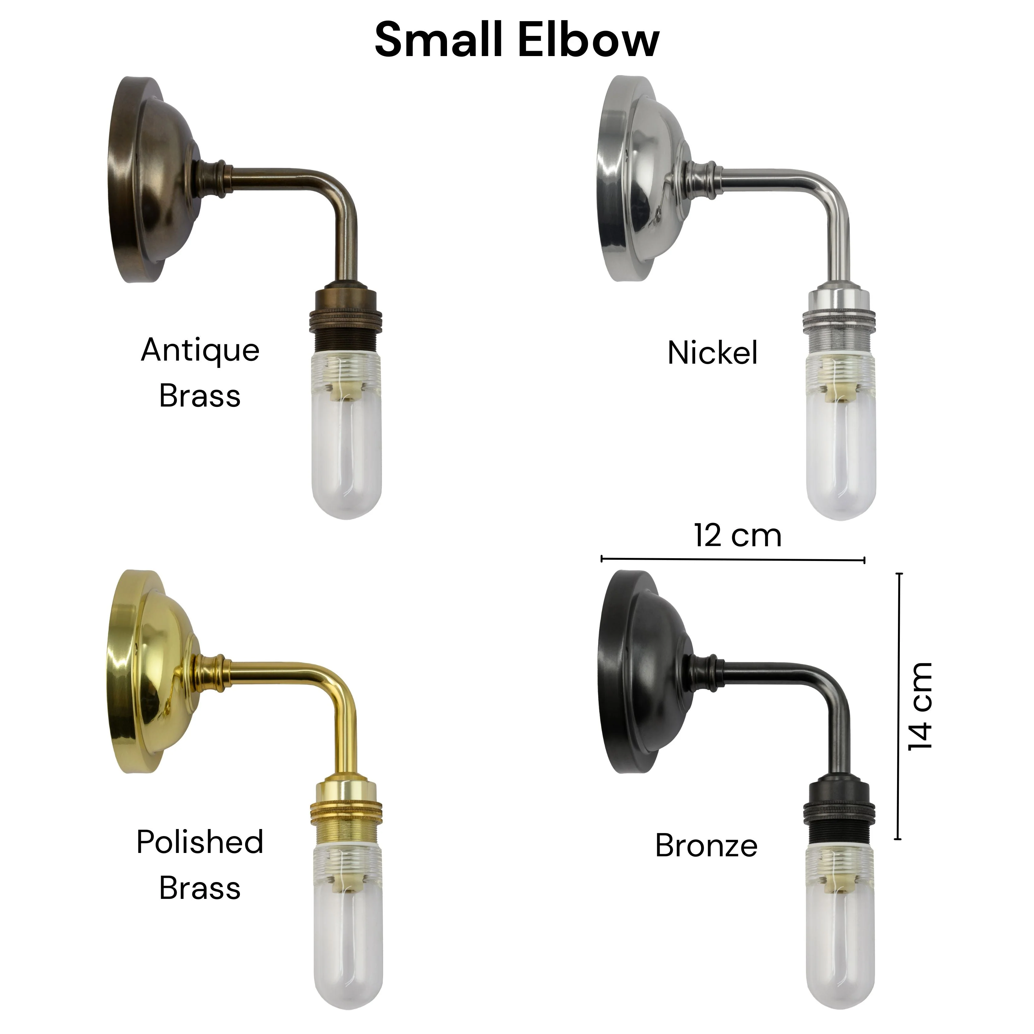Bodium Small Clear Glass Shade Bathroom Wall Light - Image 3