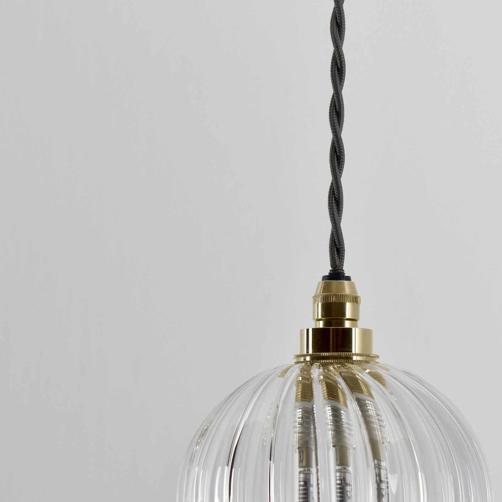 Bodium Small Ribbed Glass Shade Bathroom Pendant Light - Image 4