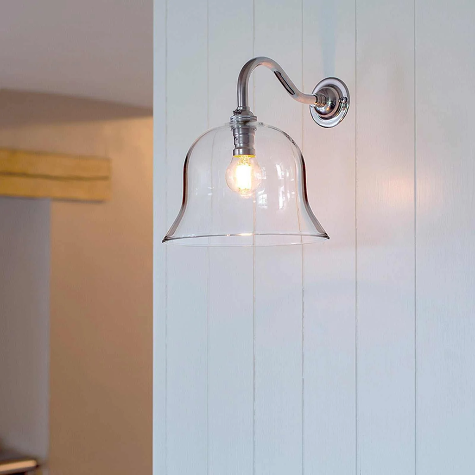Bodium Medium Clear Glass Shade Wall Light - Image 3