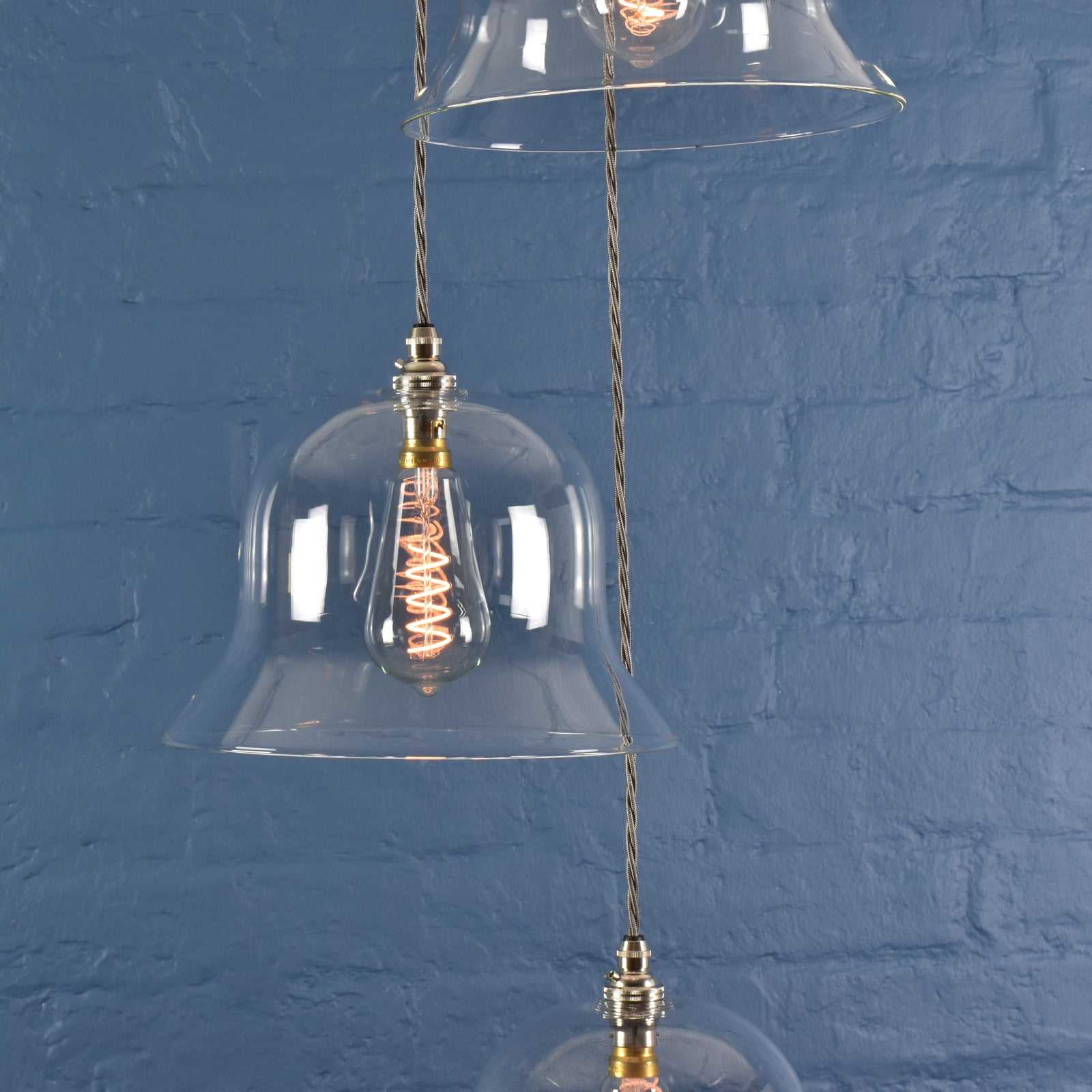 Bodium Large Clear Glass Shade Cluster Pendant Light - Image 3