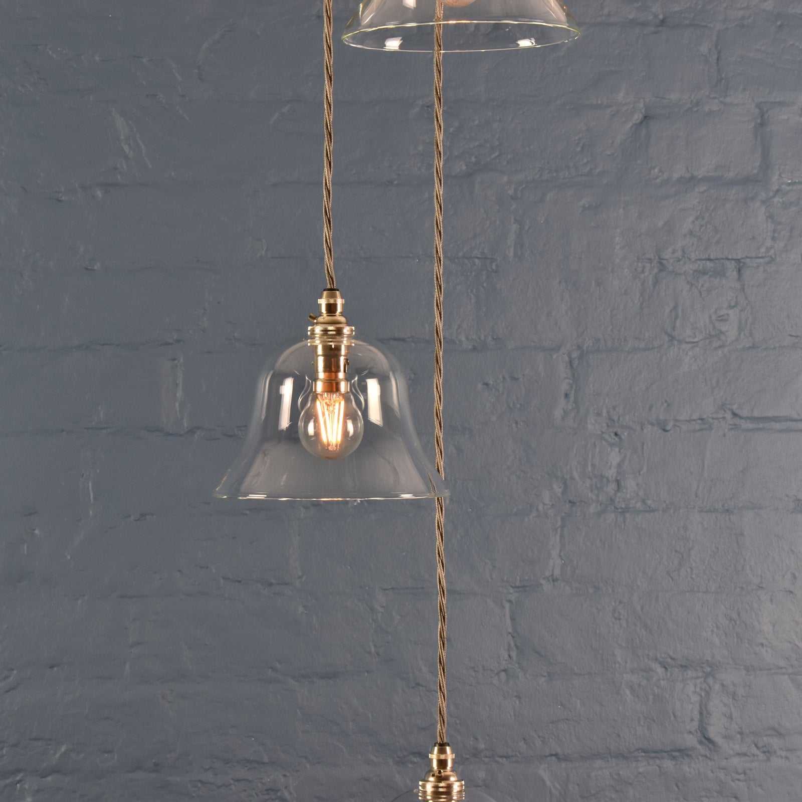 Bodium Small Clear Glass Shade Cluster Pendant Light - Image 3