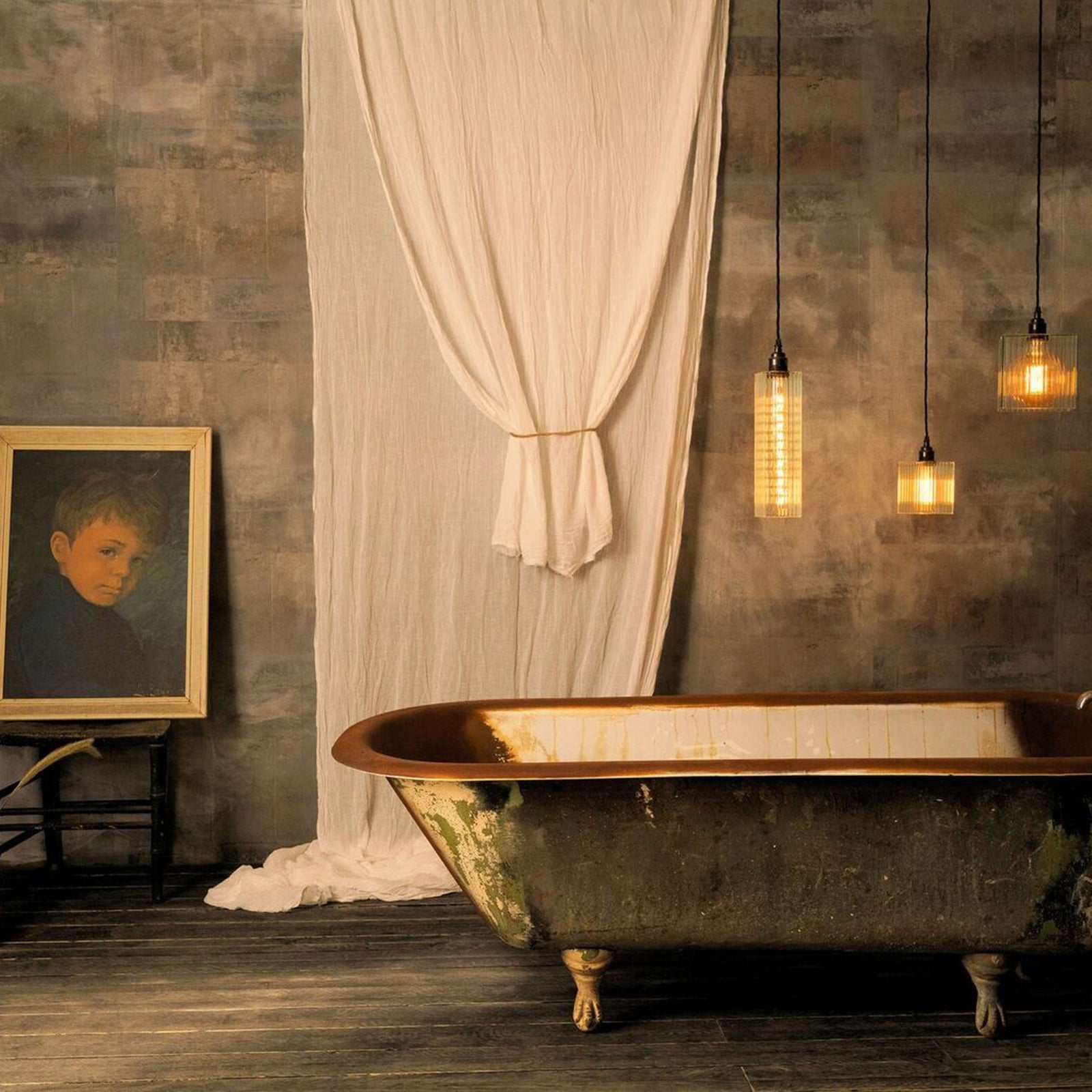 Bramley Bathroom Reeded Globe Pendant Light - Image 3