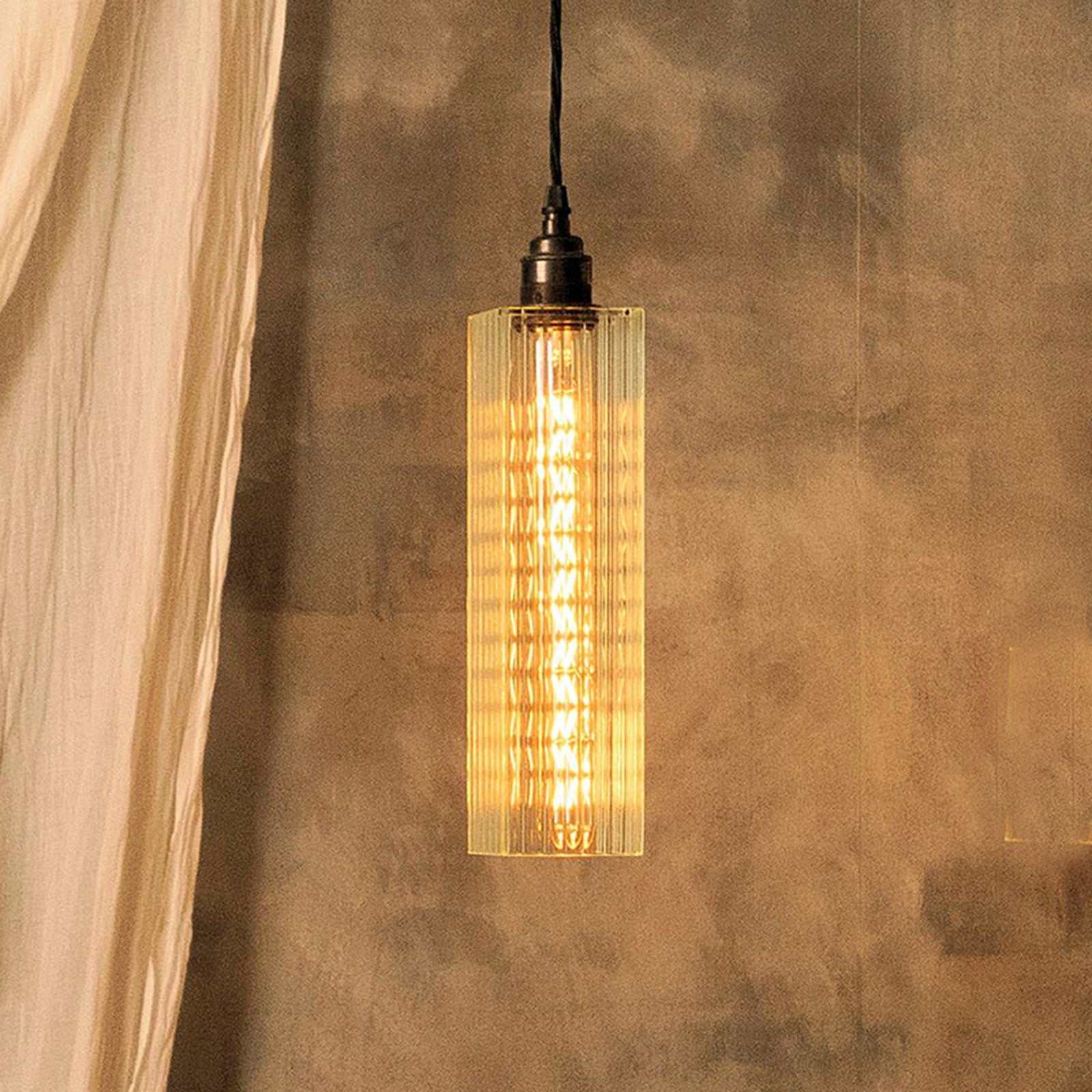 Bramley Bathroom Reeded Long Pendant Light - Image 4