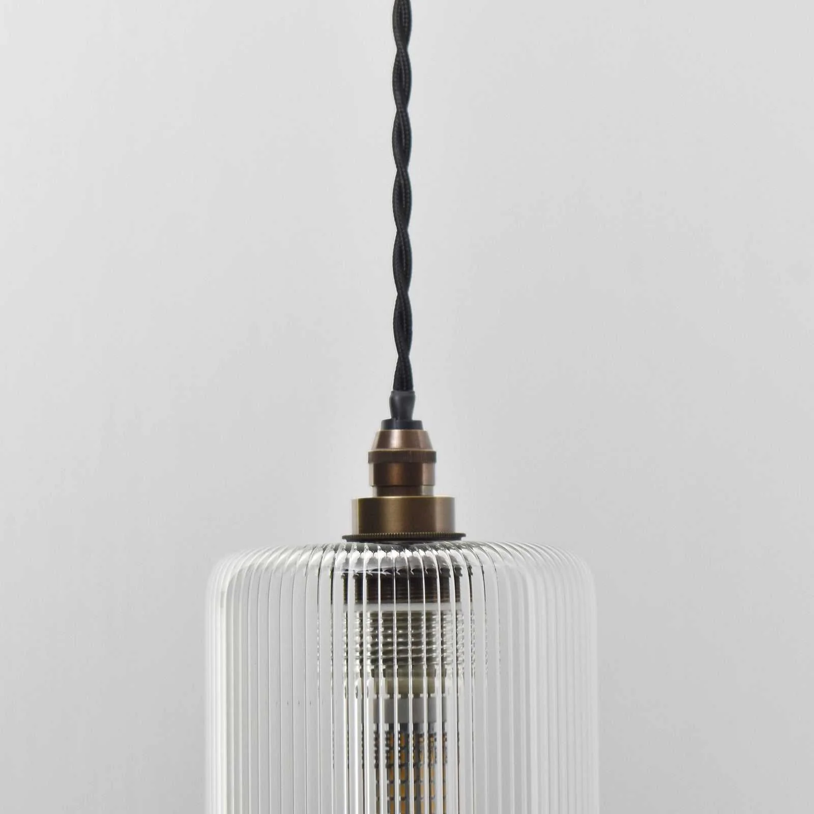 Brook Small Prismatic Glass Shade Bathroom Pendant Light - Image 3