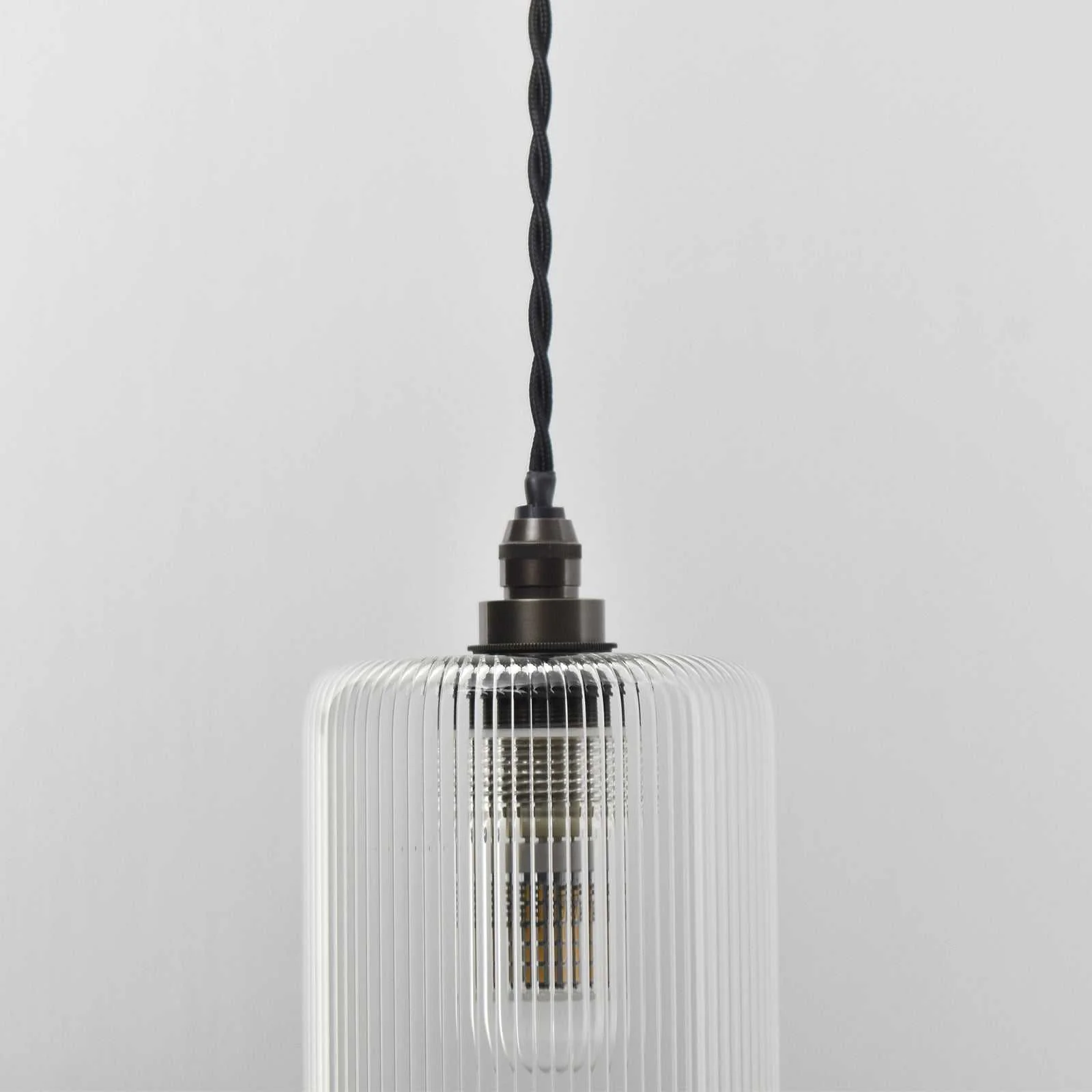 Brook Small Prismatic Glass Shade Bathroom Pendant Light - Image 4