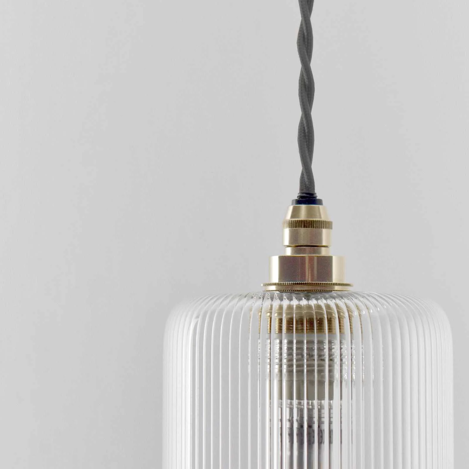 Brook Small Prismatic Glass Shade Bathroom Pendant Light - Image 5