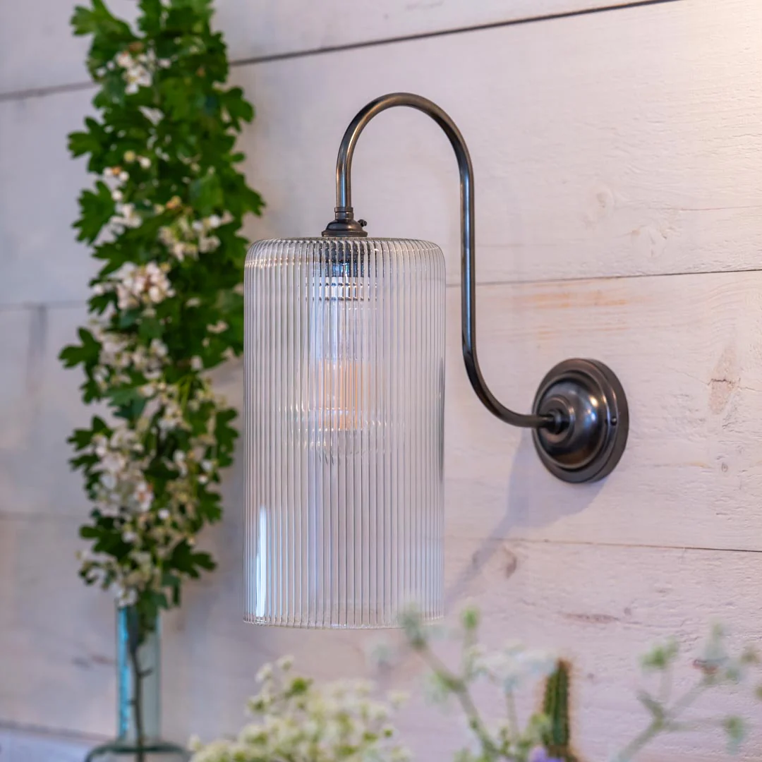 Brook Large Prismatic Glass Shade Wall Light