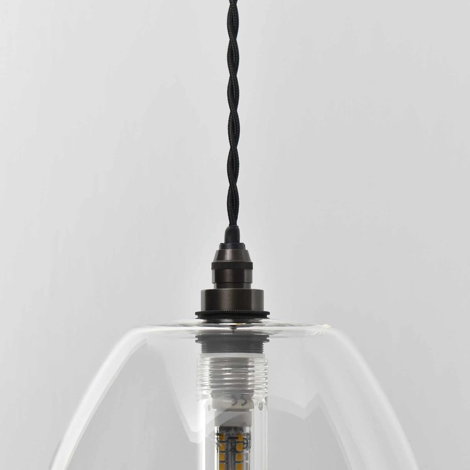 Camber Large Clear Glass Shade Bathroom Pendant Light - Image 4