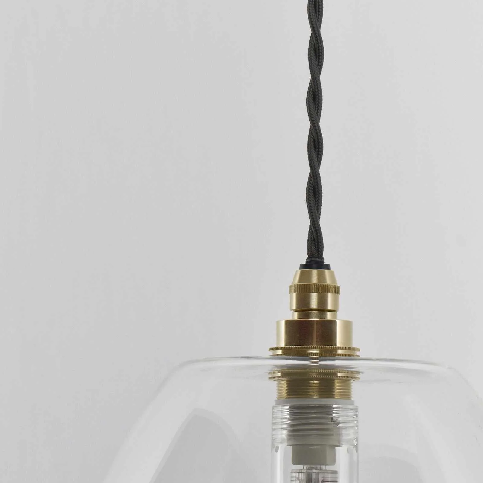 Camber Large Clear Glass Shade Bathroom Pendant Light - Image 5