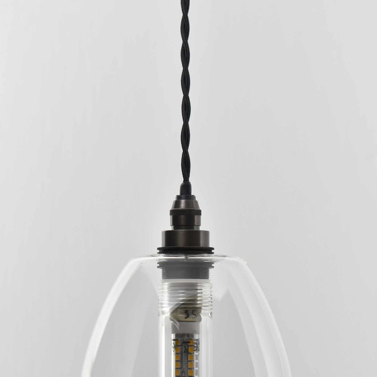 Camber Small Clear Glass Shade Bathroom Pendant Light - Image 3