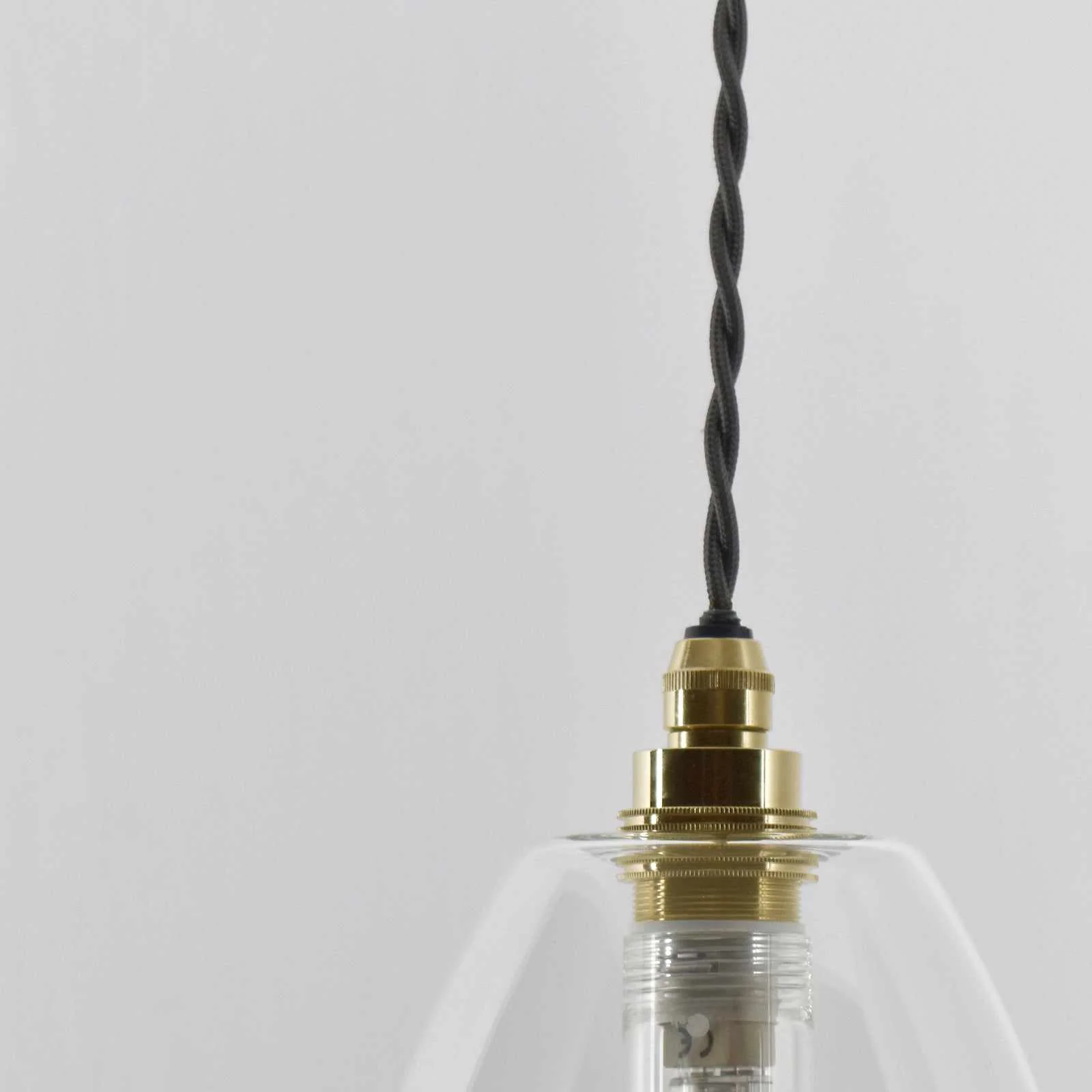 Camber Small Clear Glass Shade Bathroom Pendant Light - Image 5
