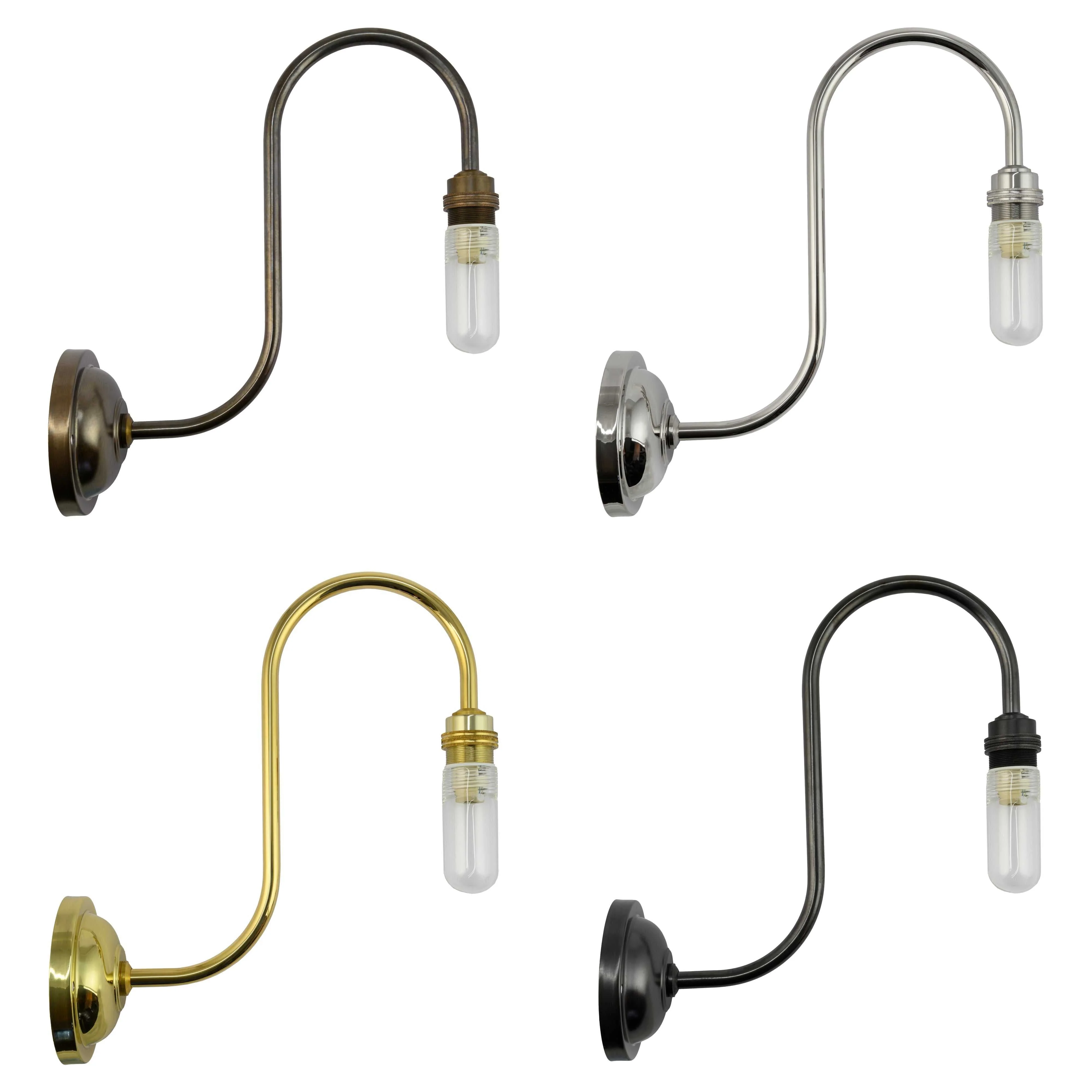 Camber Small Ribbed Glass Shade Bathroom Wall Light - Image 5