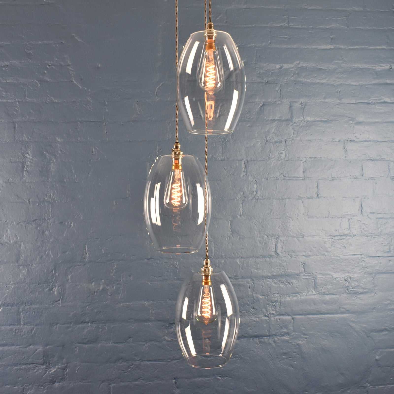 Camber Large Clear Glass Shade Cluster Pendant Light - Image 4