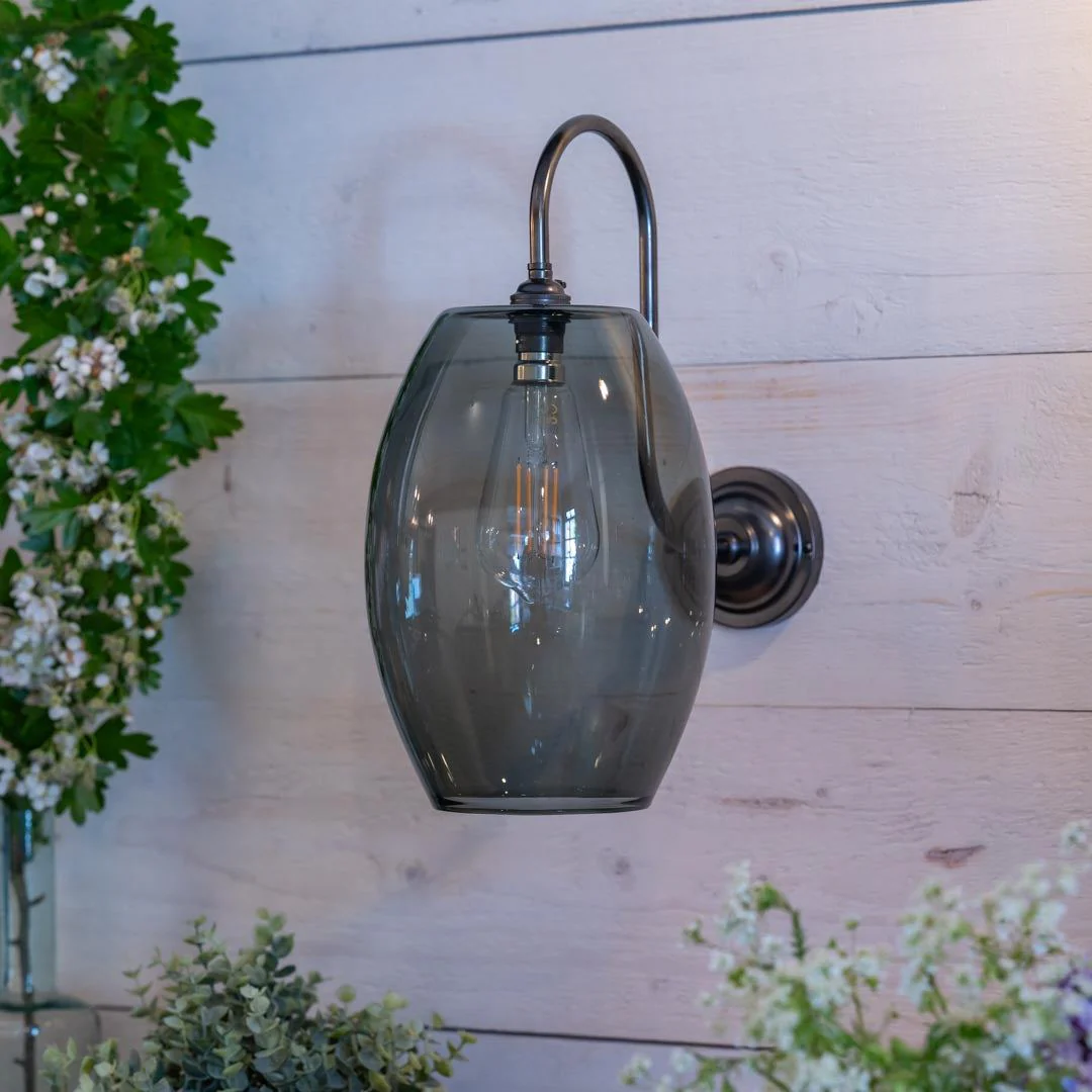 Camber Large Smoked Shade Wall Light - Image 2