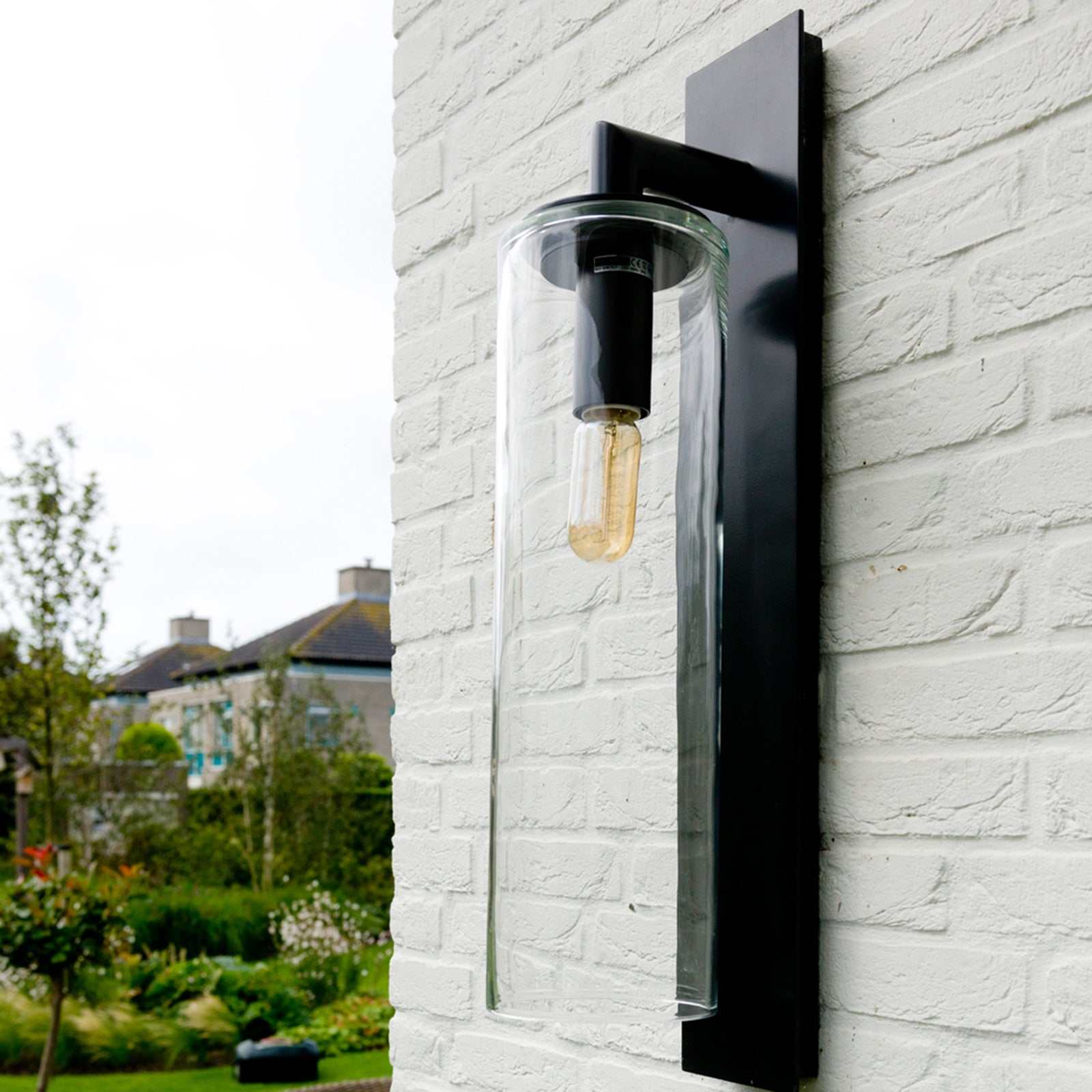 Contemporary Cylindrical Dome Outdoor Wall Light - Image 3
