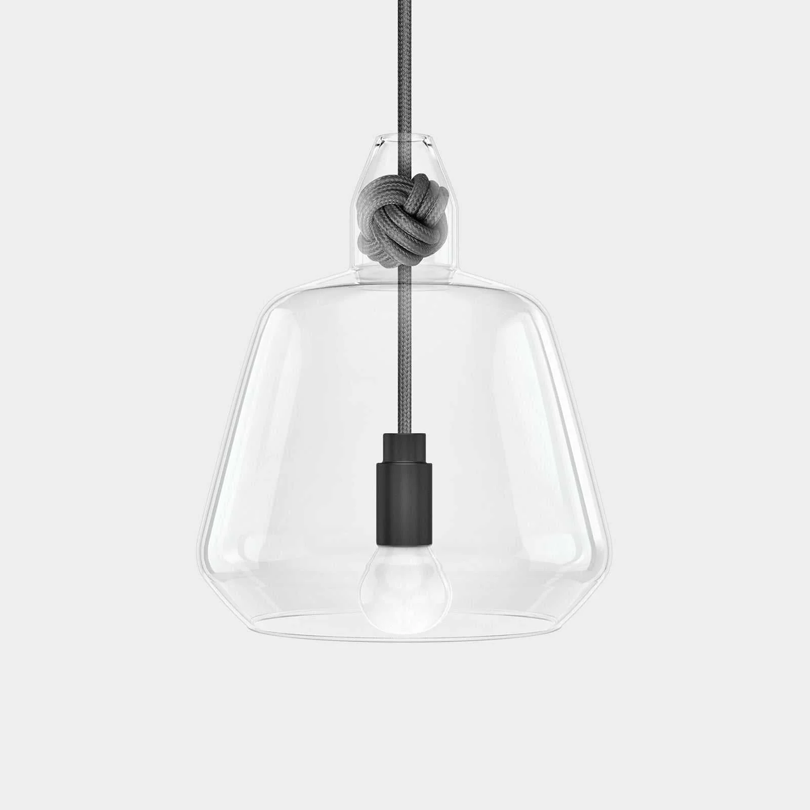 Contemporary Large Clear Glass Knot Pendant Light - Image 10