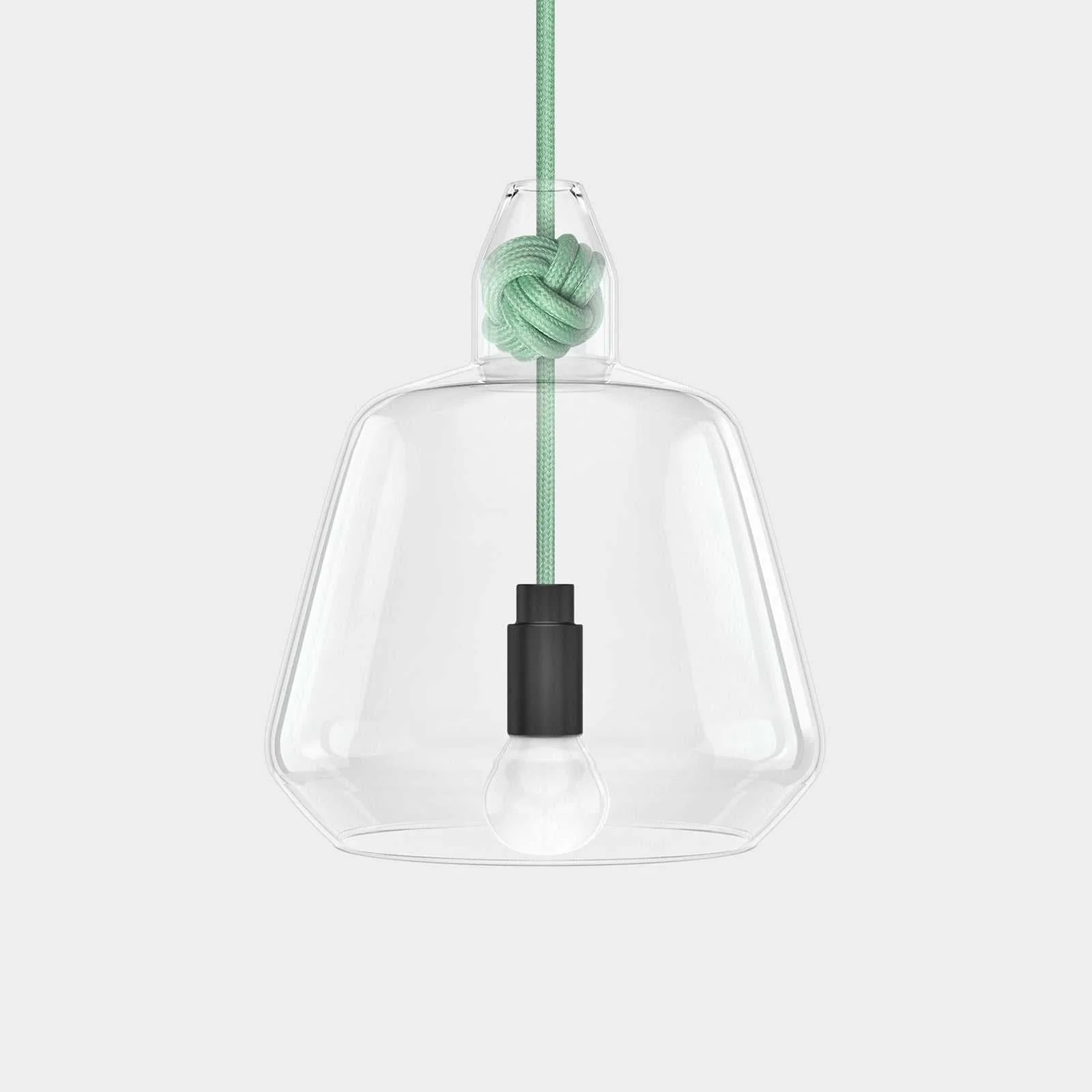 Contemporary Large Clear Glass Knot Pendant Light - Image 11