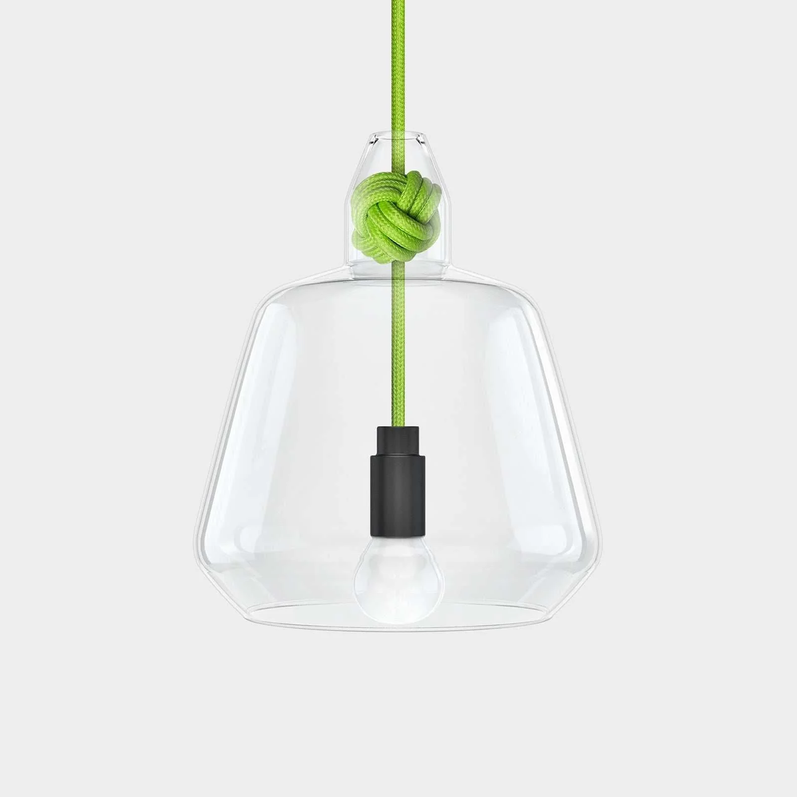 Contemporary Large Clear Glass Knot Pendant Light - Image 12