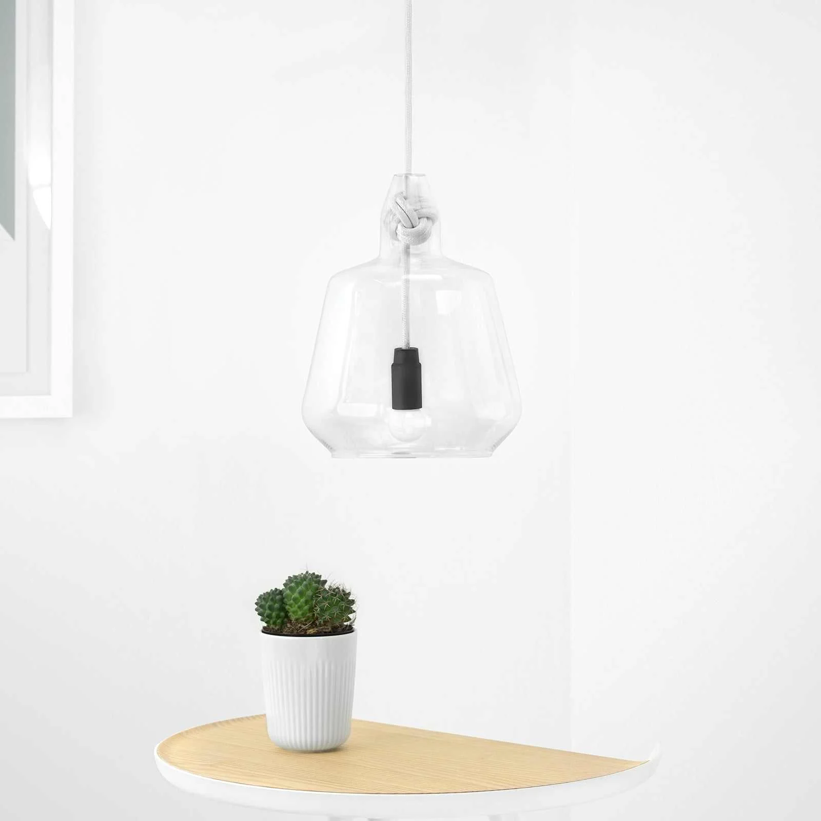 Contemporary Large Clear Glass Knot Pendant Light - Image 13