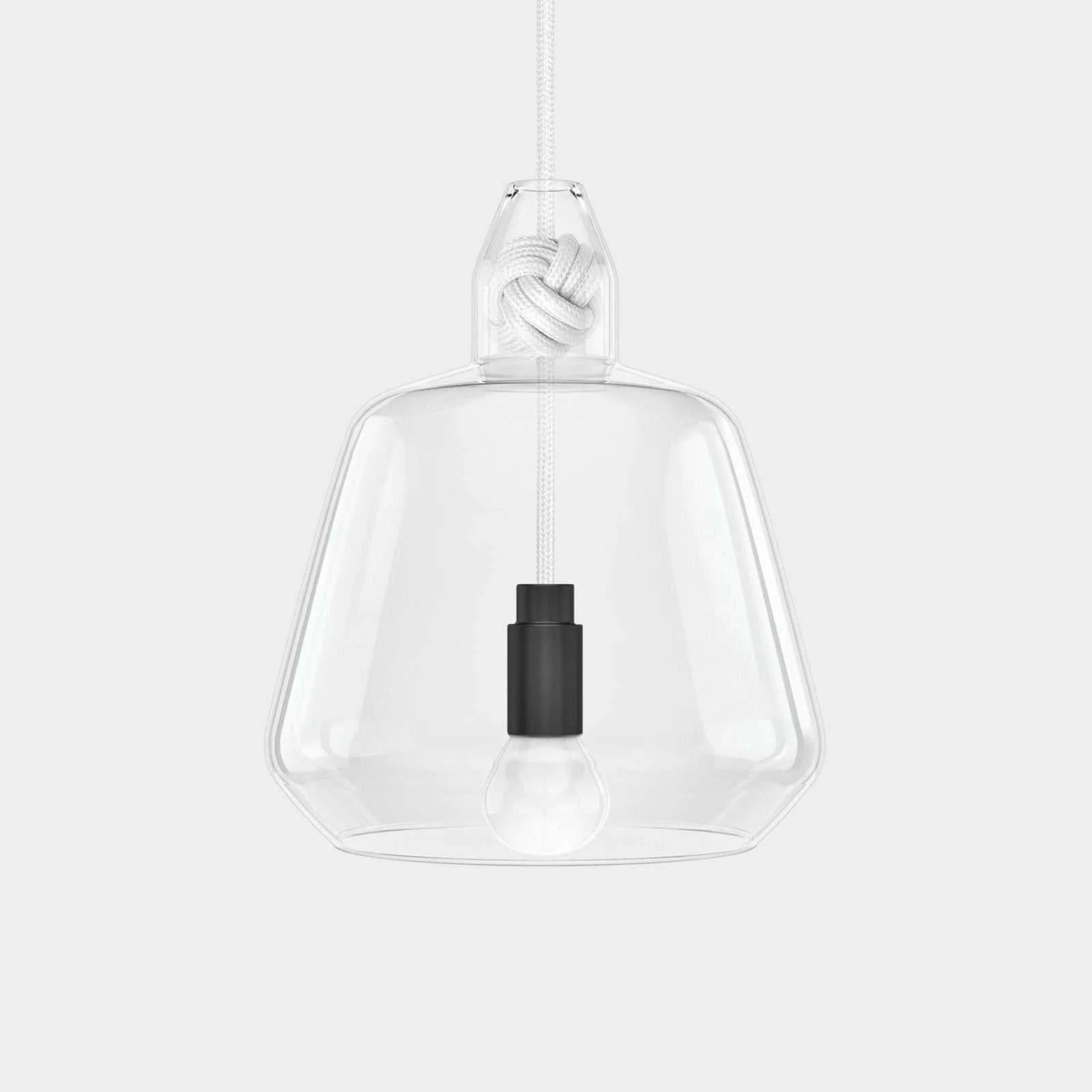 Contemporary Large Clear Glass Knot Pendant Light - Image 14