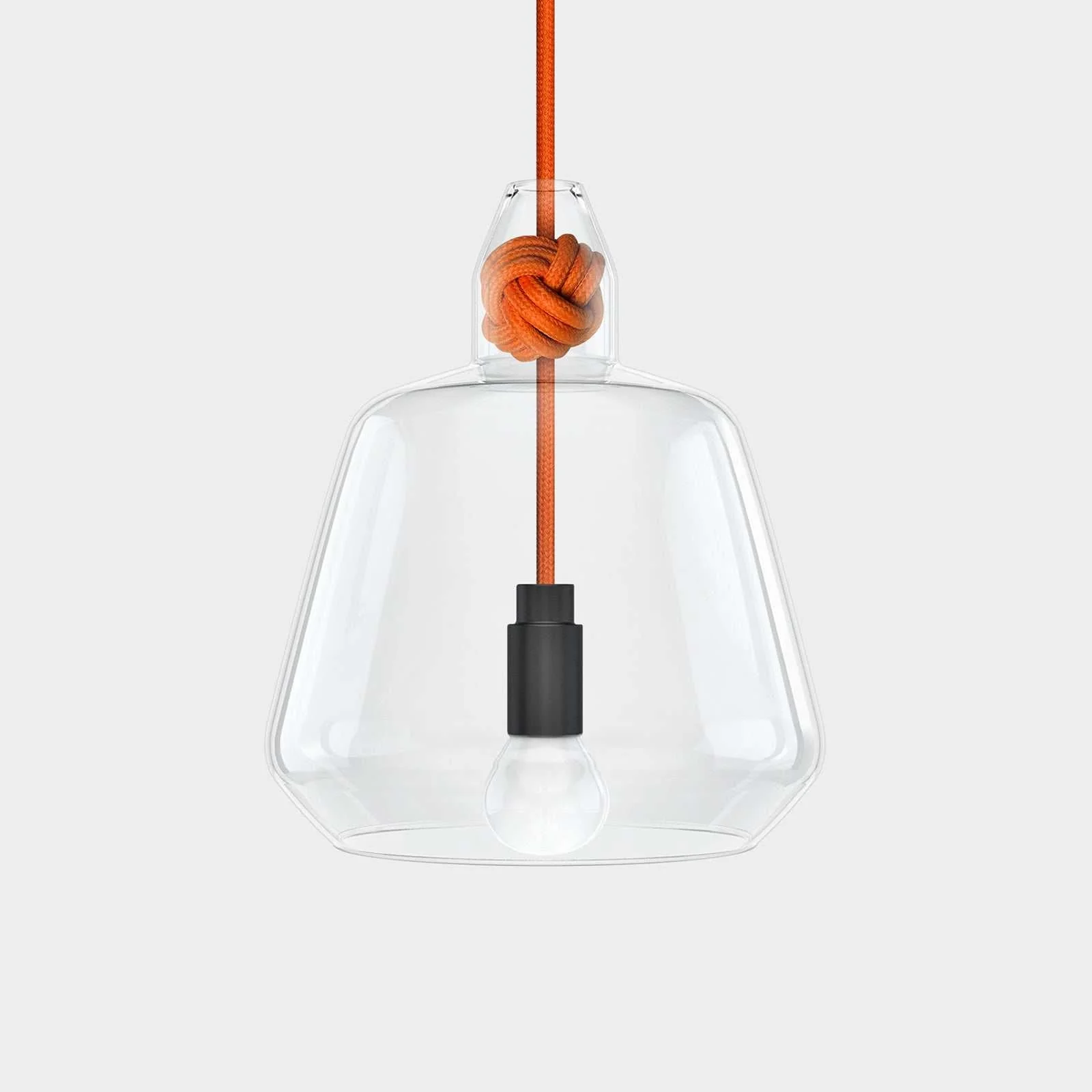 Contemporary Large Clear Glass Knot Pendant Light - Image 3