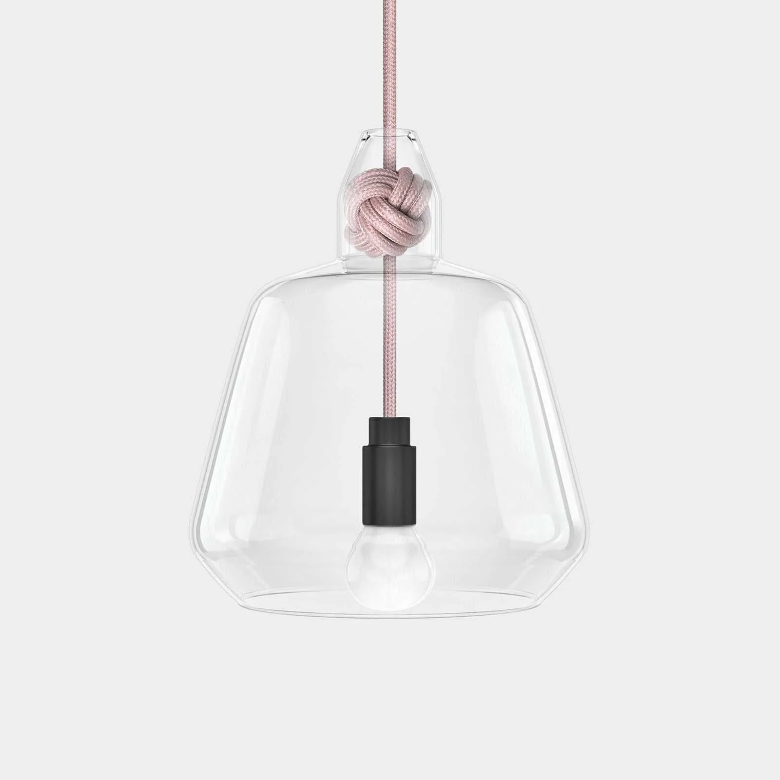Contemporary Large Clear Glass Knot Pendant Light - Image 4