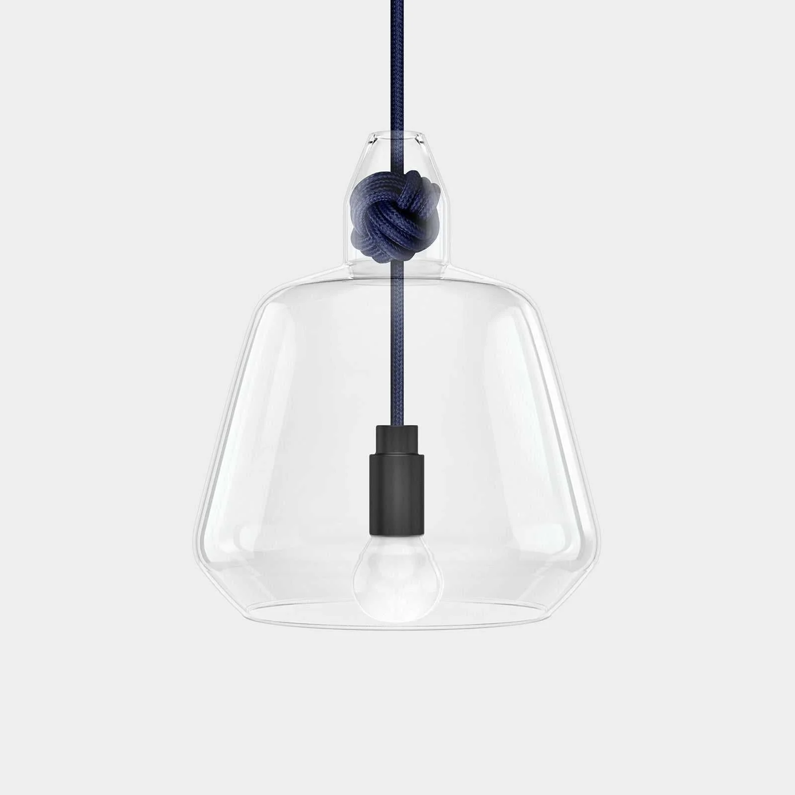 Contemporary Large Clear Glass Knot Pendant Light - Image 6