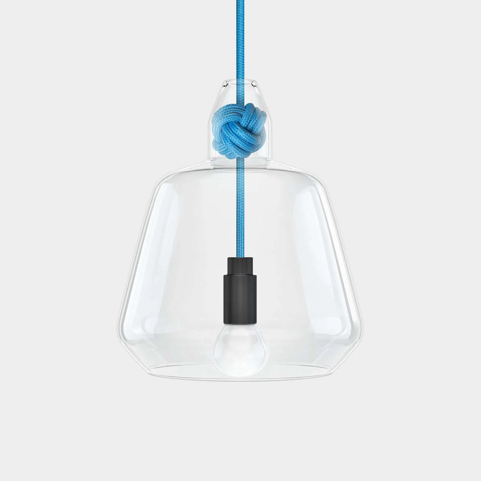 Contemporary Large Clear Glass Knot Pendant Light - Image 8
