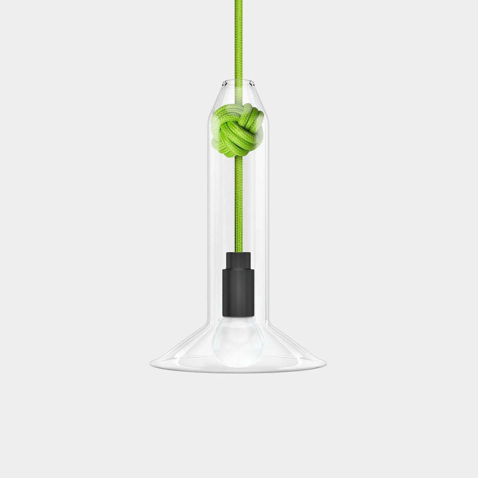 Contemporary Small Clear Glass Knot Pendant Light - Image 11