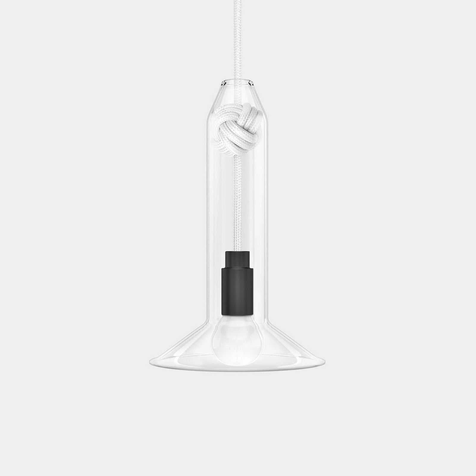 Contemporary Small Clear Glass Knot Pendant Light - Image 12