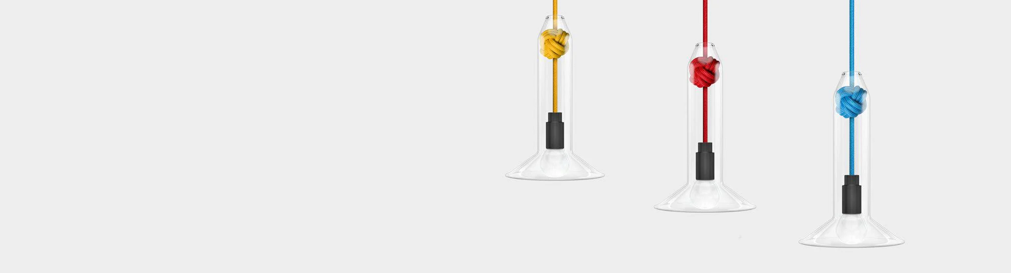 Contemporary Small Clear Glass Knot Pendant Light - Image 13