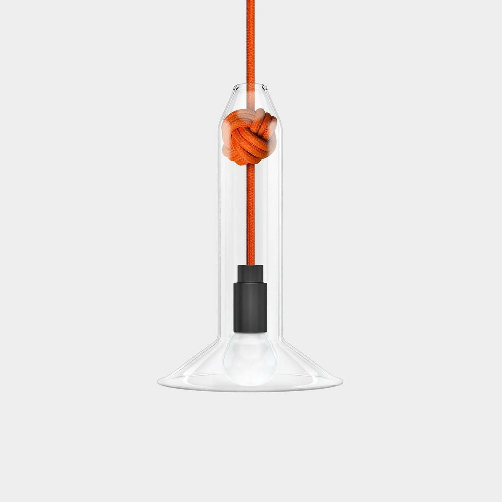Contemporary Small Clear Glass Knot Pendant Light - Image 3