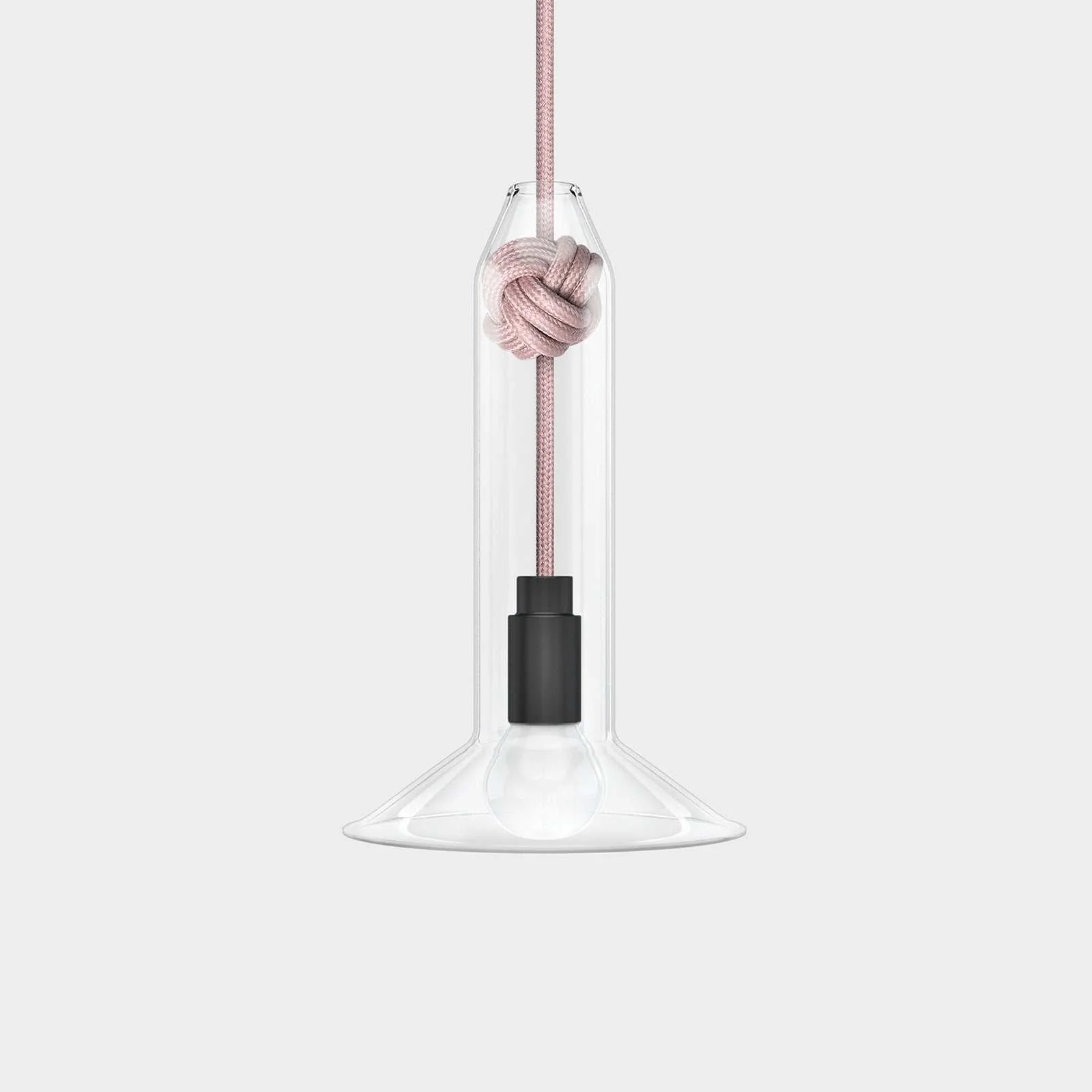 Contemporary Small Clear Glass Knot Pendant Light - Image 4