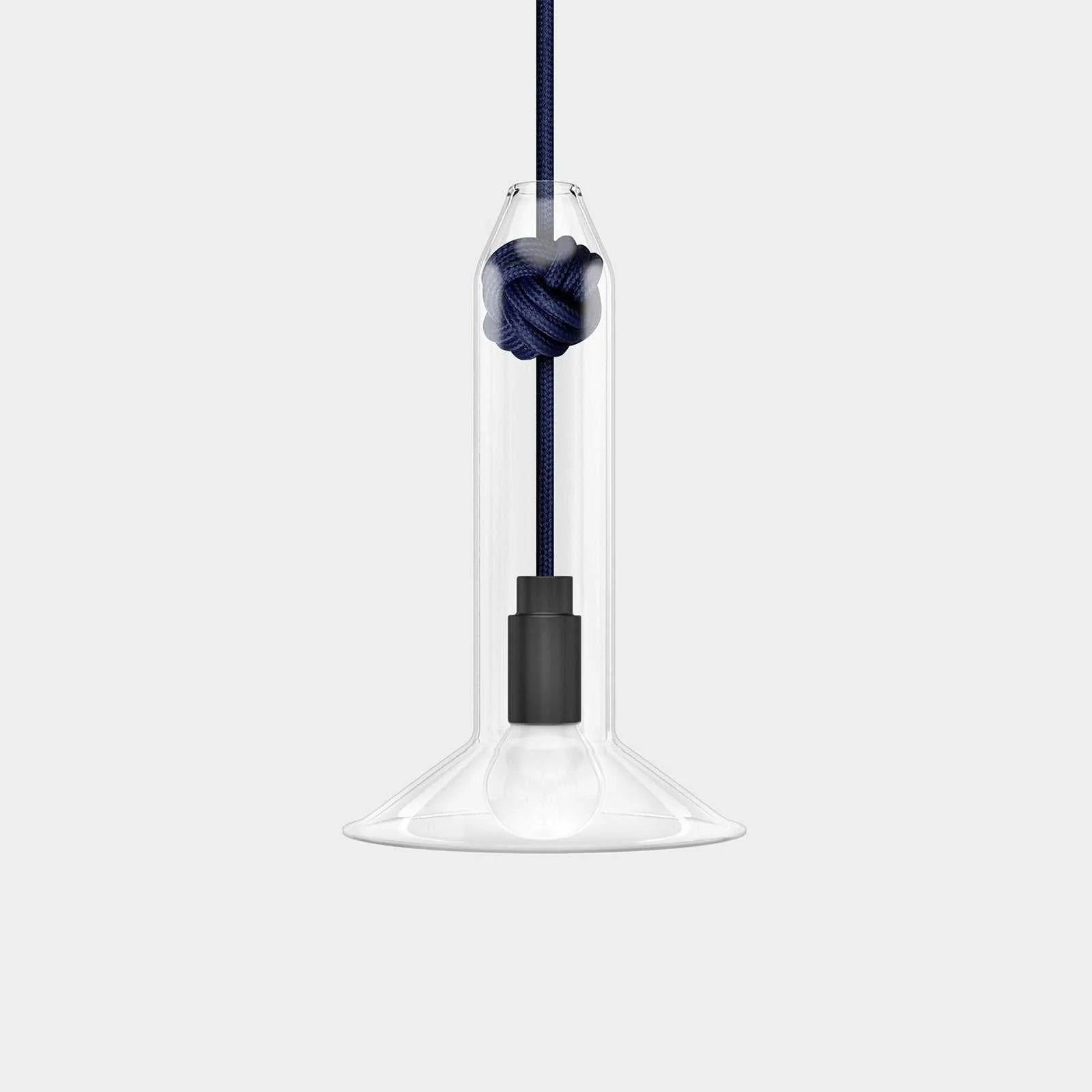 Contemporary Small Clear Glass Knot Pendant Light - Image 5