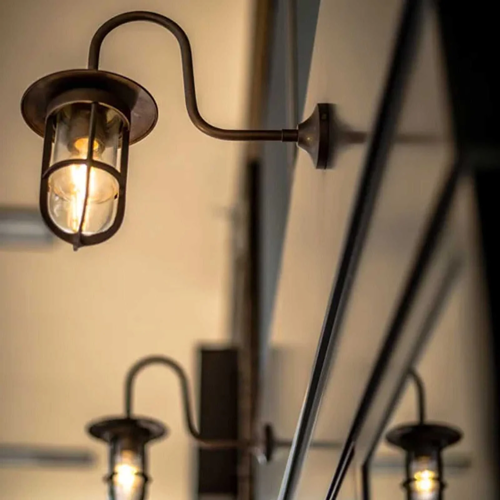 Denham Outdoor Swan Neck Wall Light - Image 4