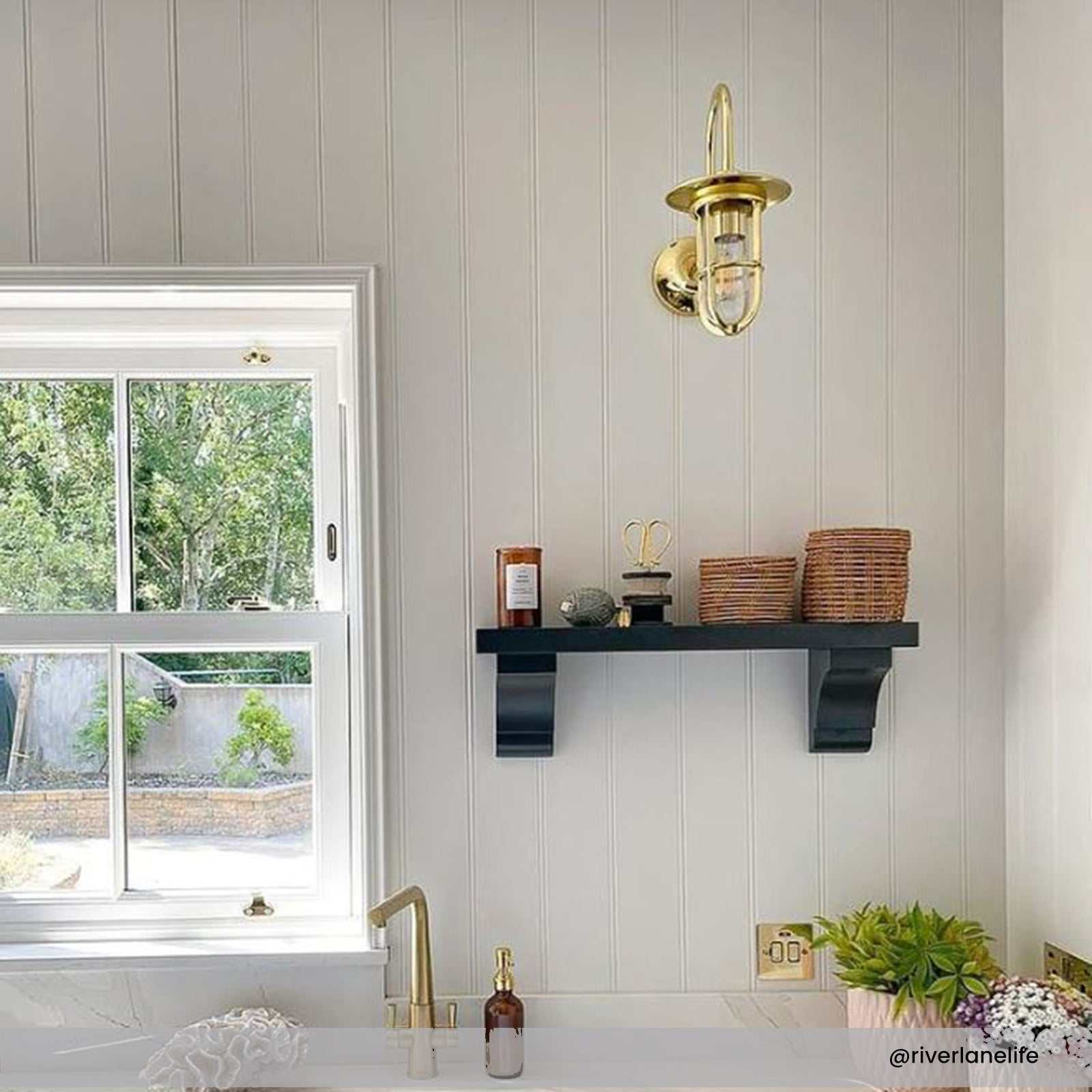 Denham Outdoor Swan Neck Wall Light - Image 5