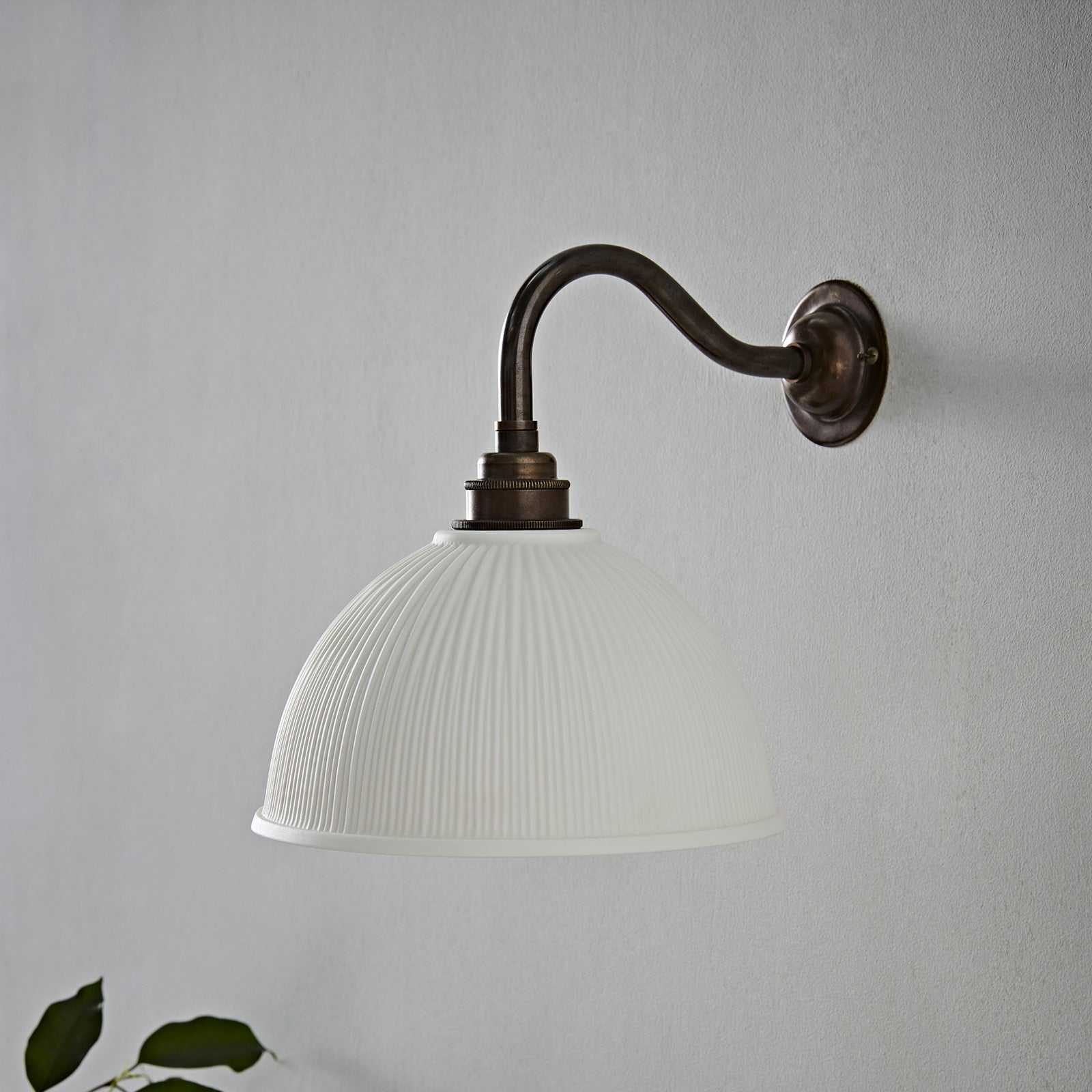 Denton Medium Ribbed Ceramic Shade Wall Light - Image 3