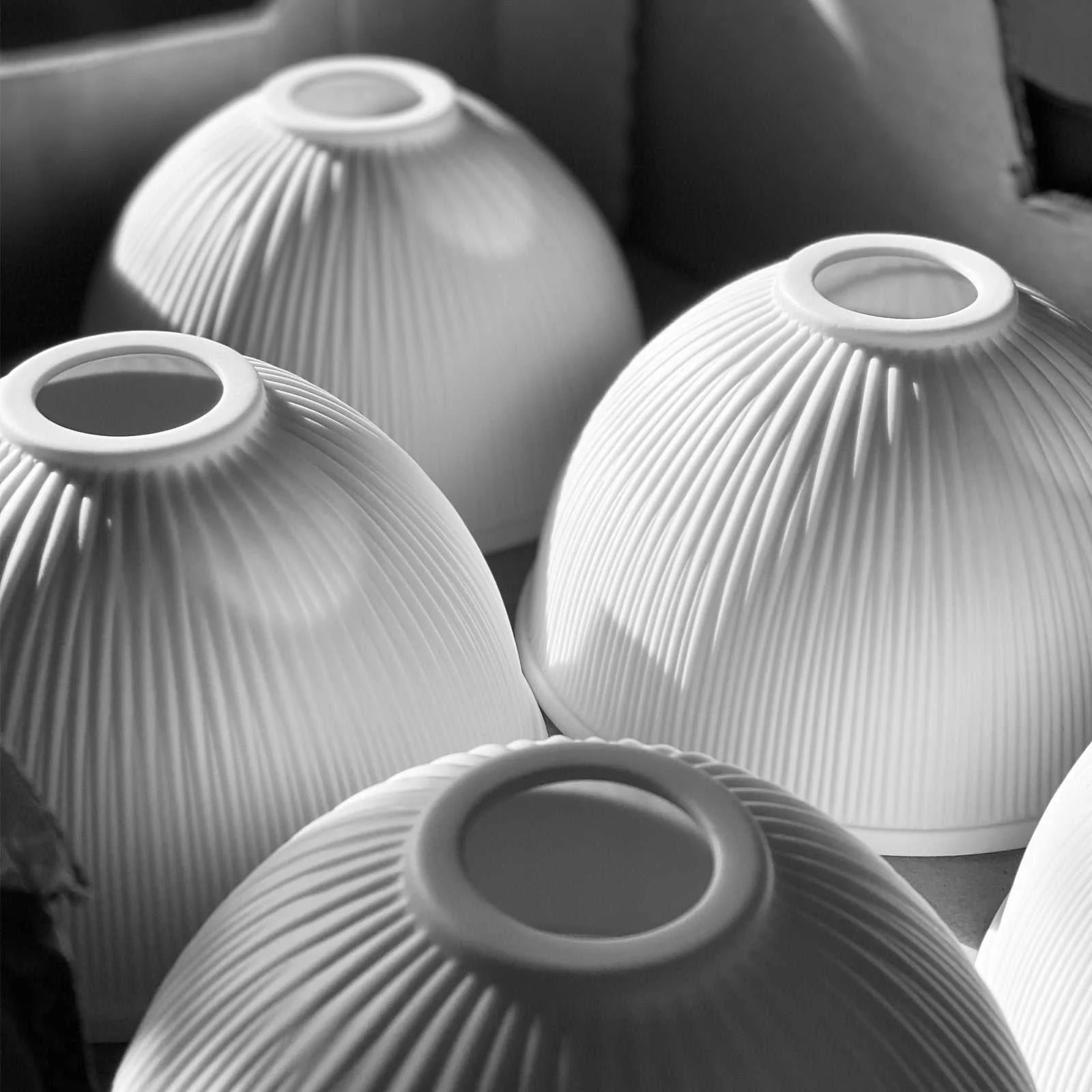 Denton Medium Ribbed Ceramic Shade Wall Light - Image 6