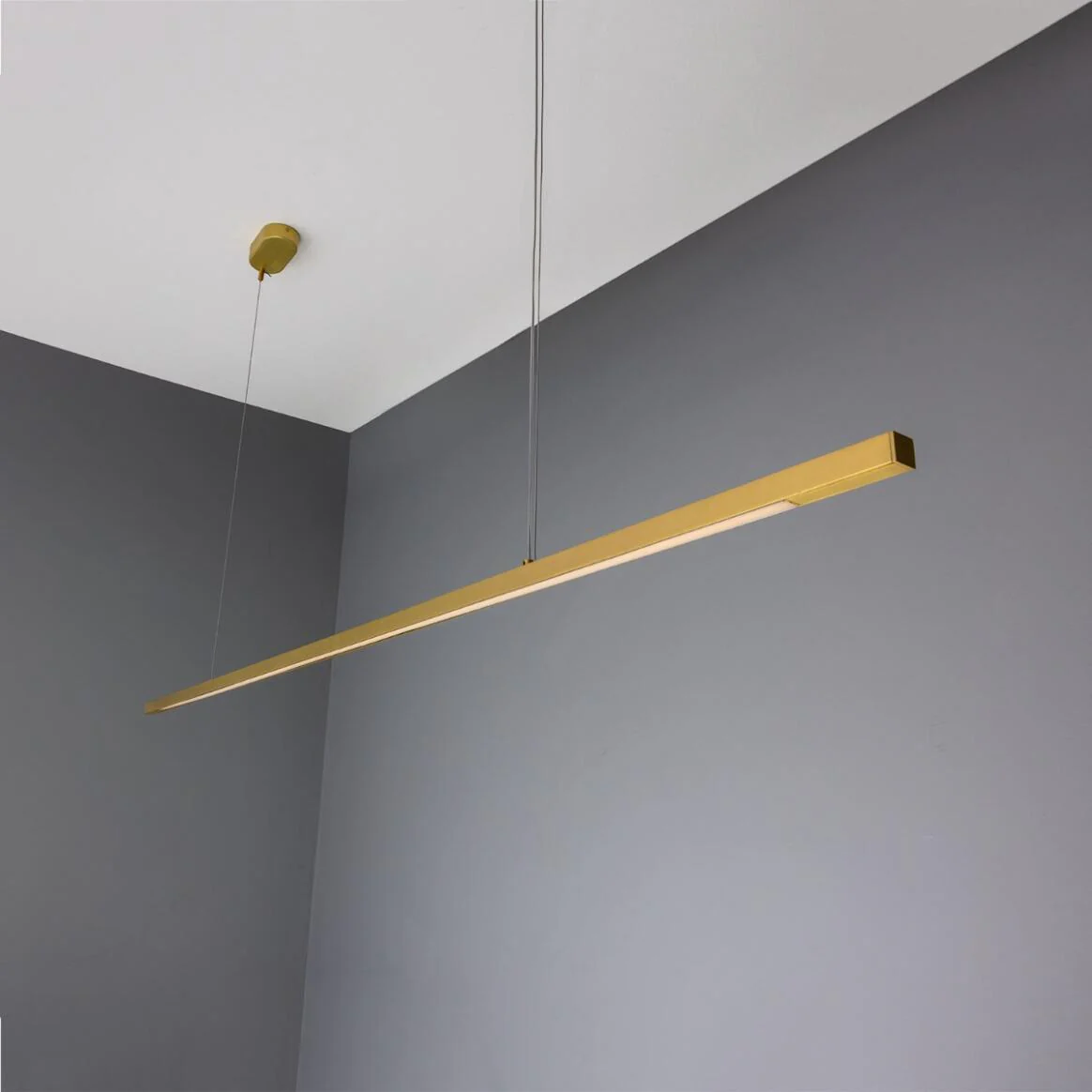 Fairfield Contemporary Brass LED Linear Pendant - Image 6