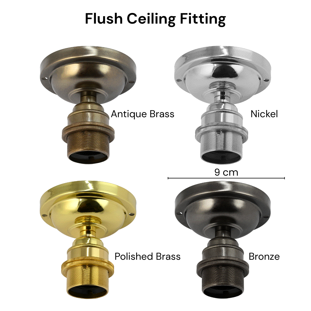 Grosvenor Ribbed Ceramic Shade Flush Ceiling Light - Image 3
