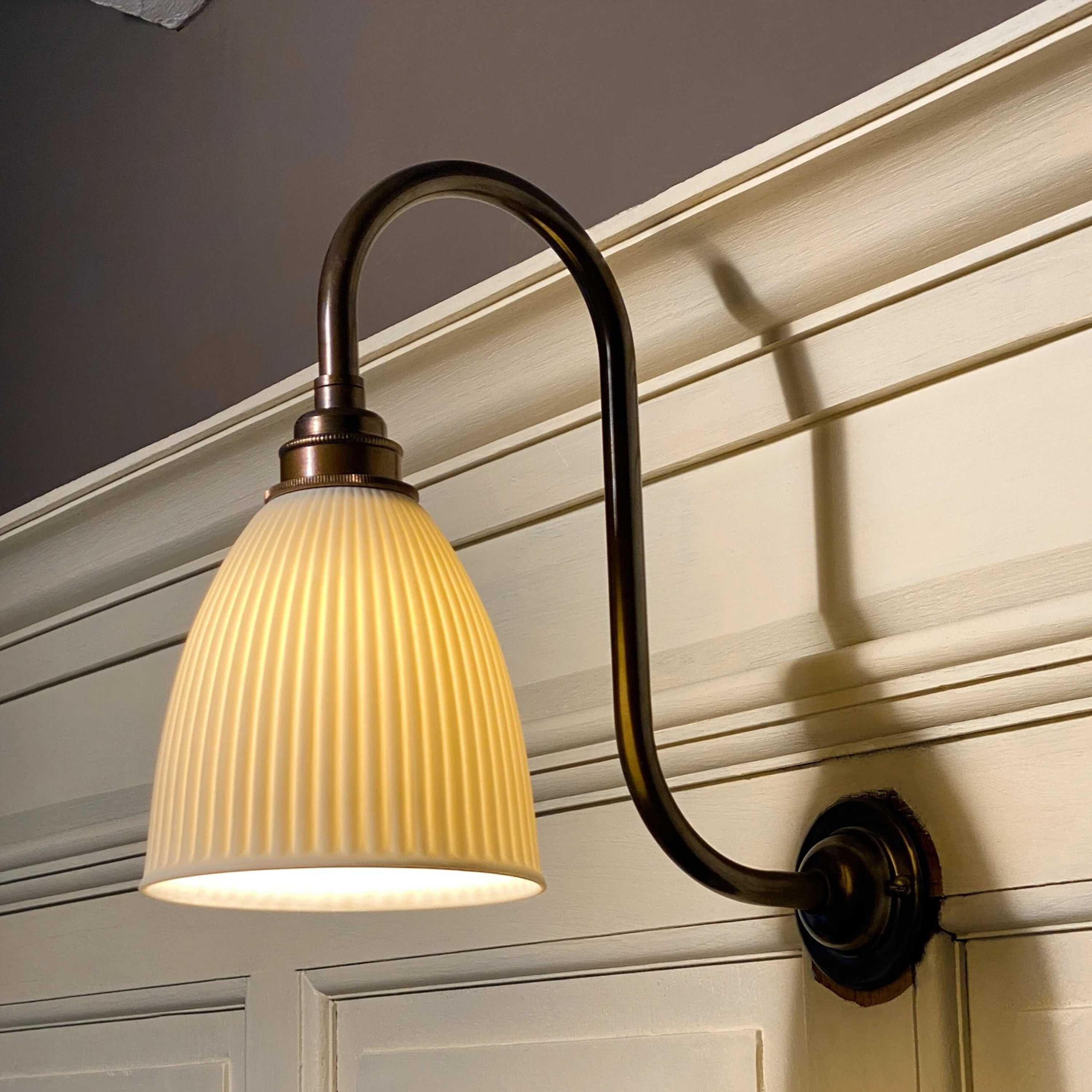 Hartlip Ribbed Ceramic Shade Wall Light - Image 4