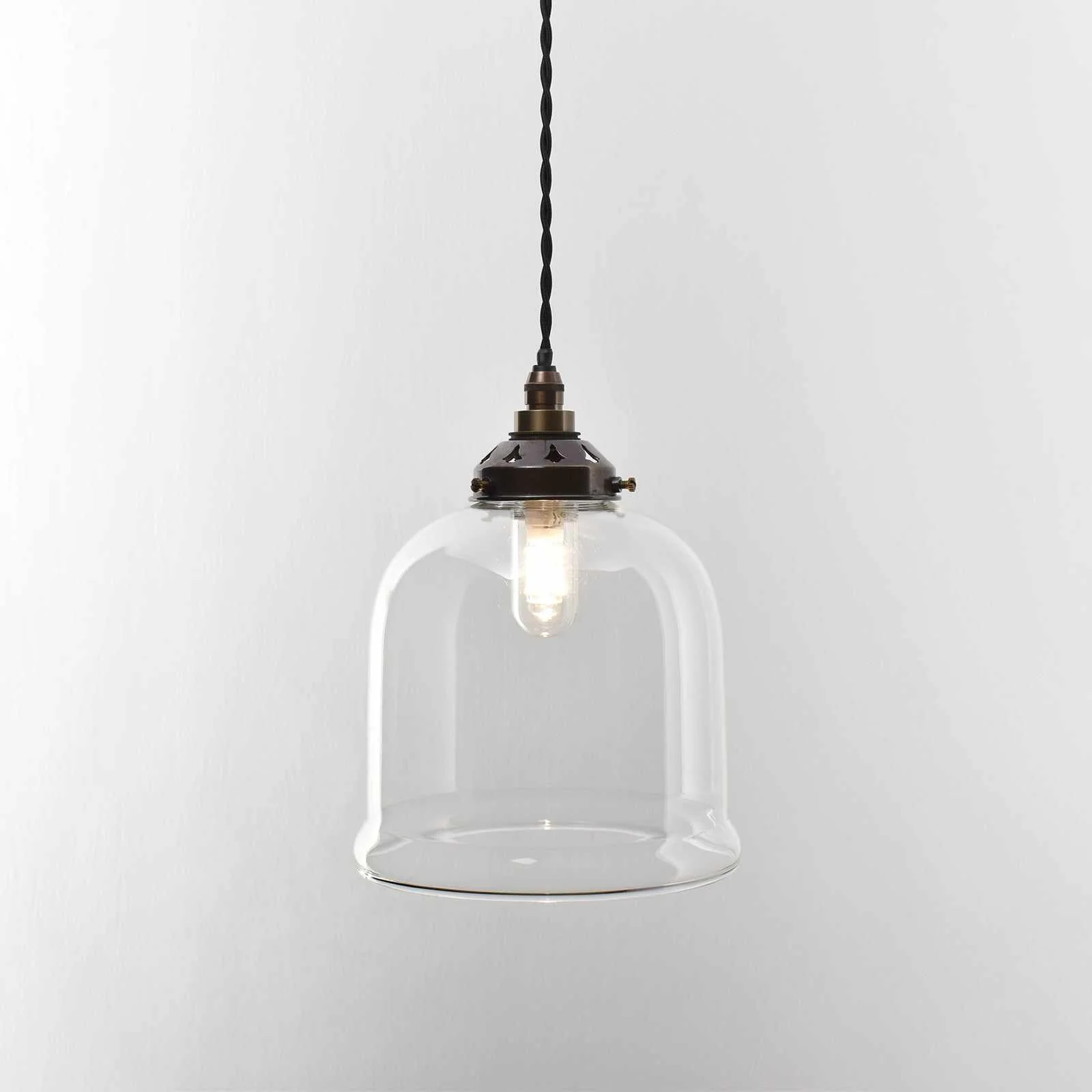 Hythe Small Clear Glass Shade Bathroom Pendant Light