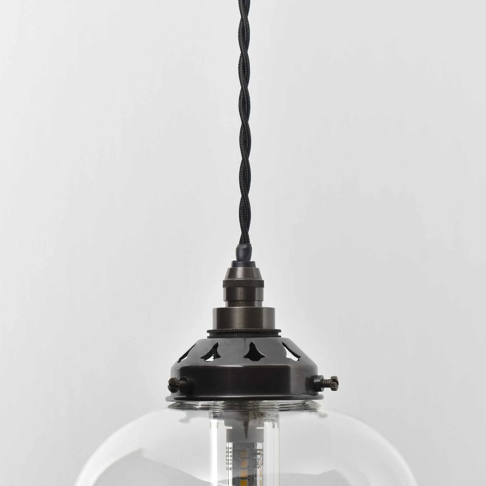 Hythe Small Clear Glass Shade Bathroom Pendant Light - Image 2