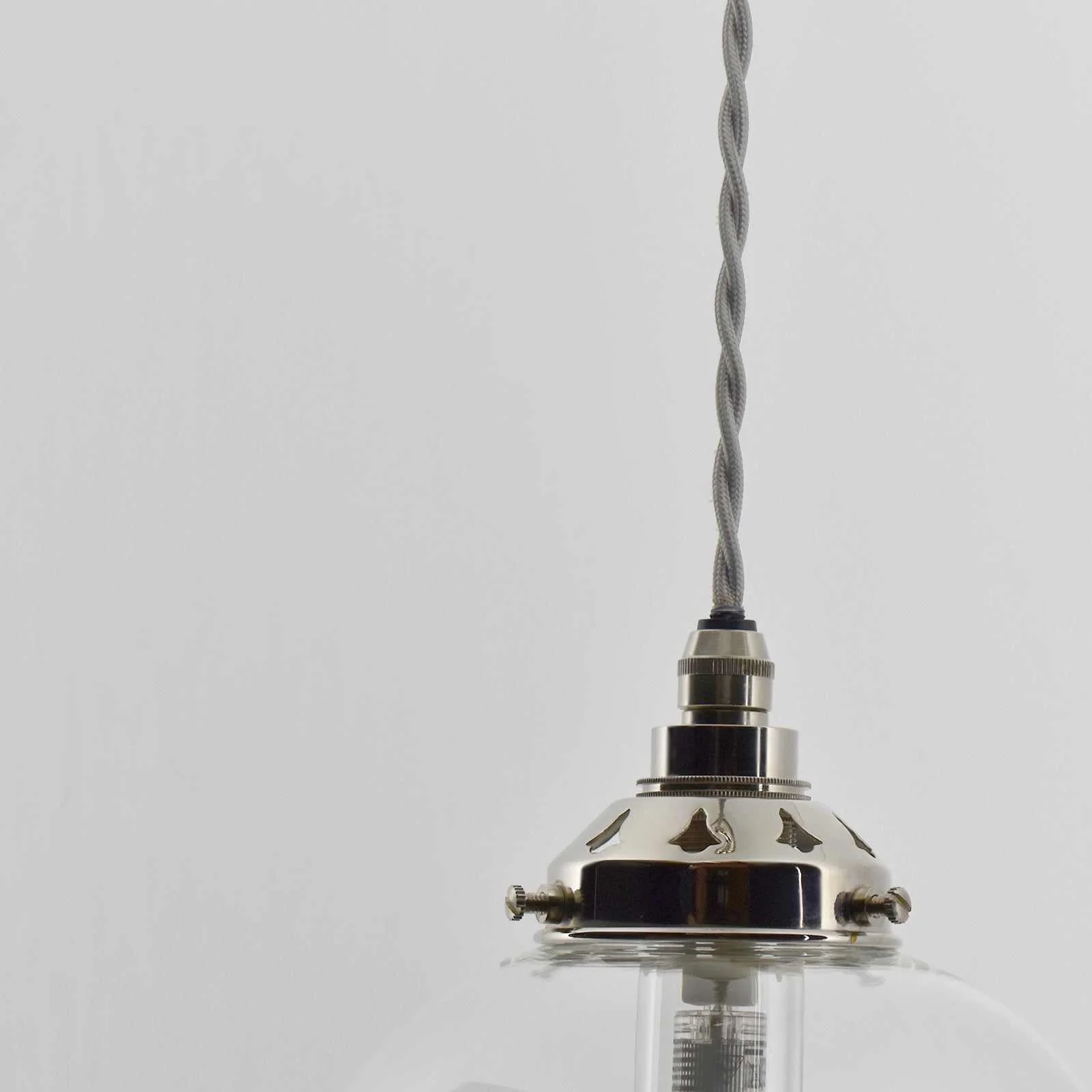 Hythe Small Clear Glass Shade Bathroom Pendant Light - Image 3