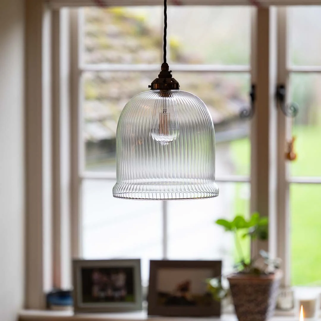 Hythe Medium Prismatic Glass Shade Pendant Light