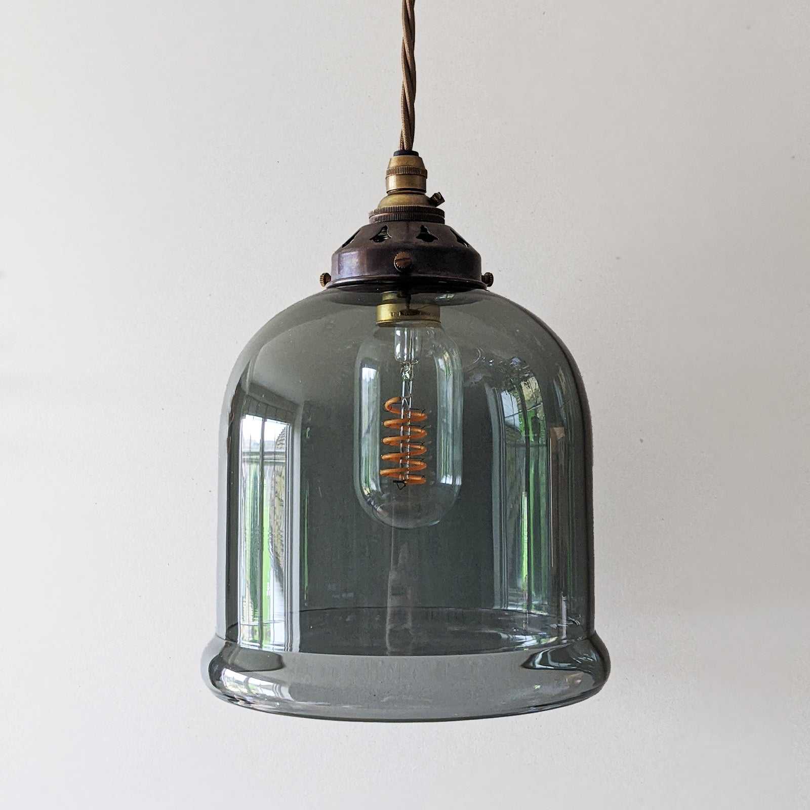 Hythe Small Smoked Glass Shade Pendant Light